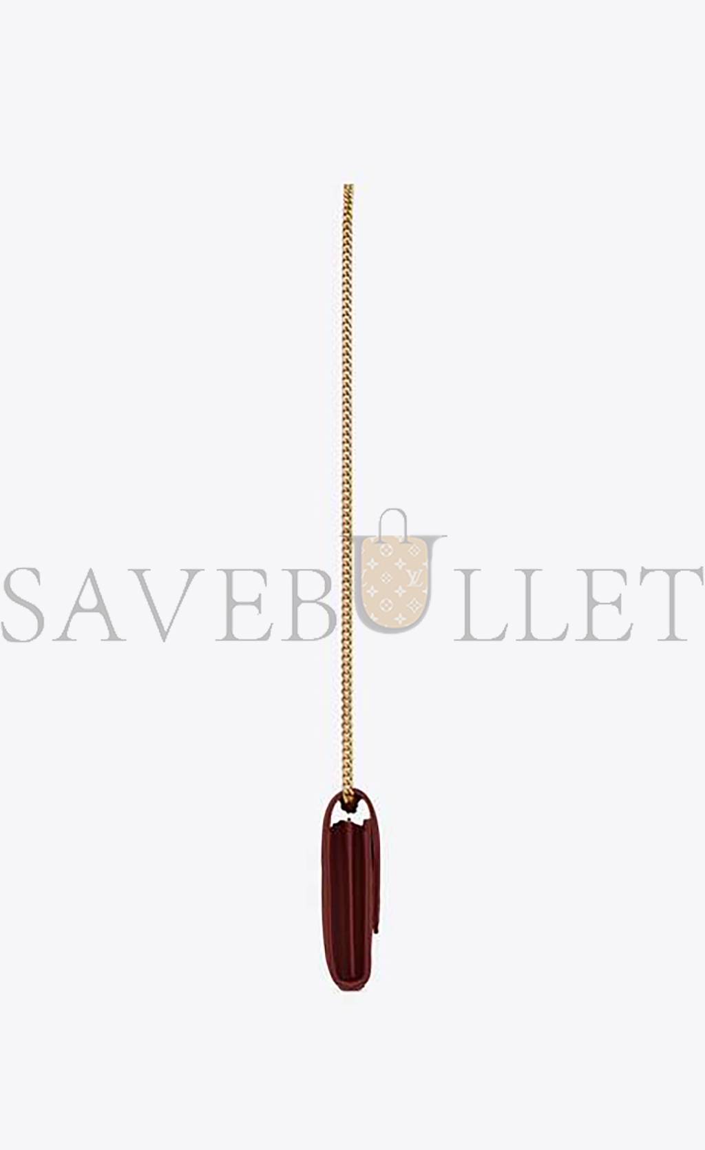 Y*L cassandre matelassÉ chain wallet in grain de poudre embossed leather 377828bow016008 (22.5*14*4cm)