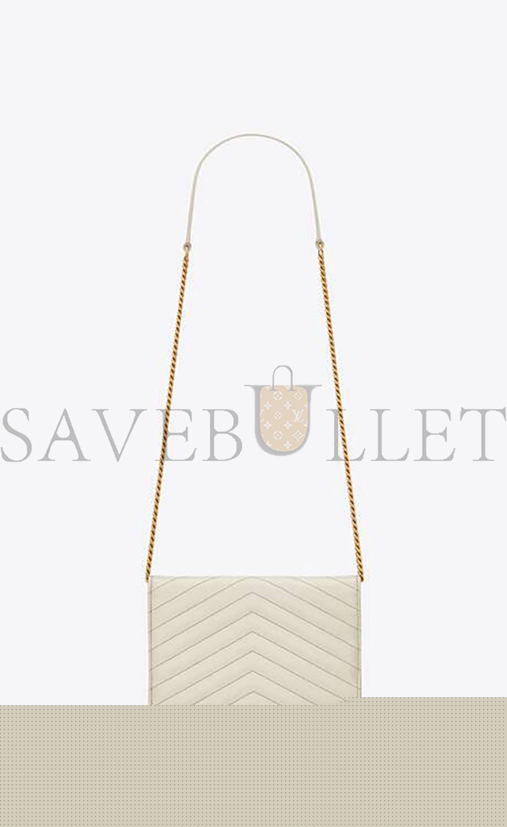 Y*L cassandre matelassÉ envelope chain wallet in grain de poudre embossed leather 742920bow019207 (19*12.5*3.5cm)