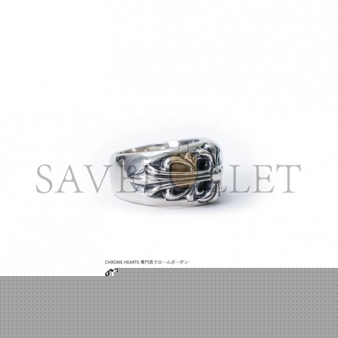Ch**me He**ts floral cross ring