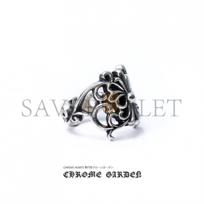 Ch**me He**ts butterfly floral cross ring