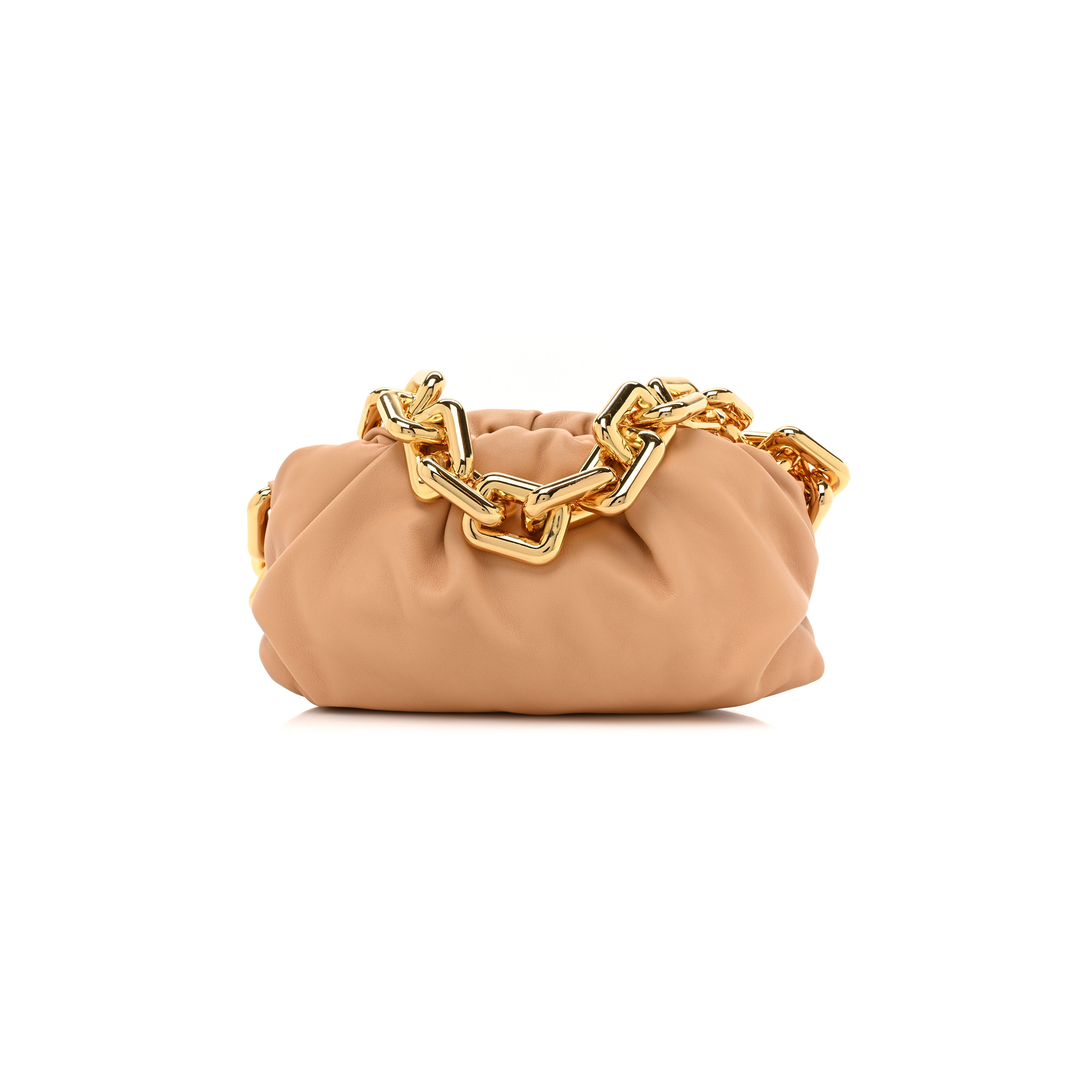 bo*te*ga Ve*ne*ta calfskin teen chain pouch almond (25*13*10cm)