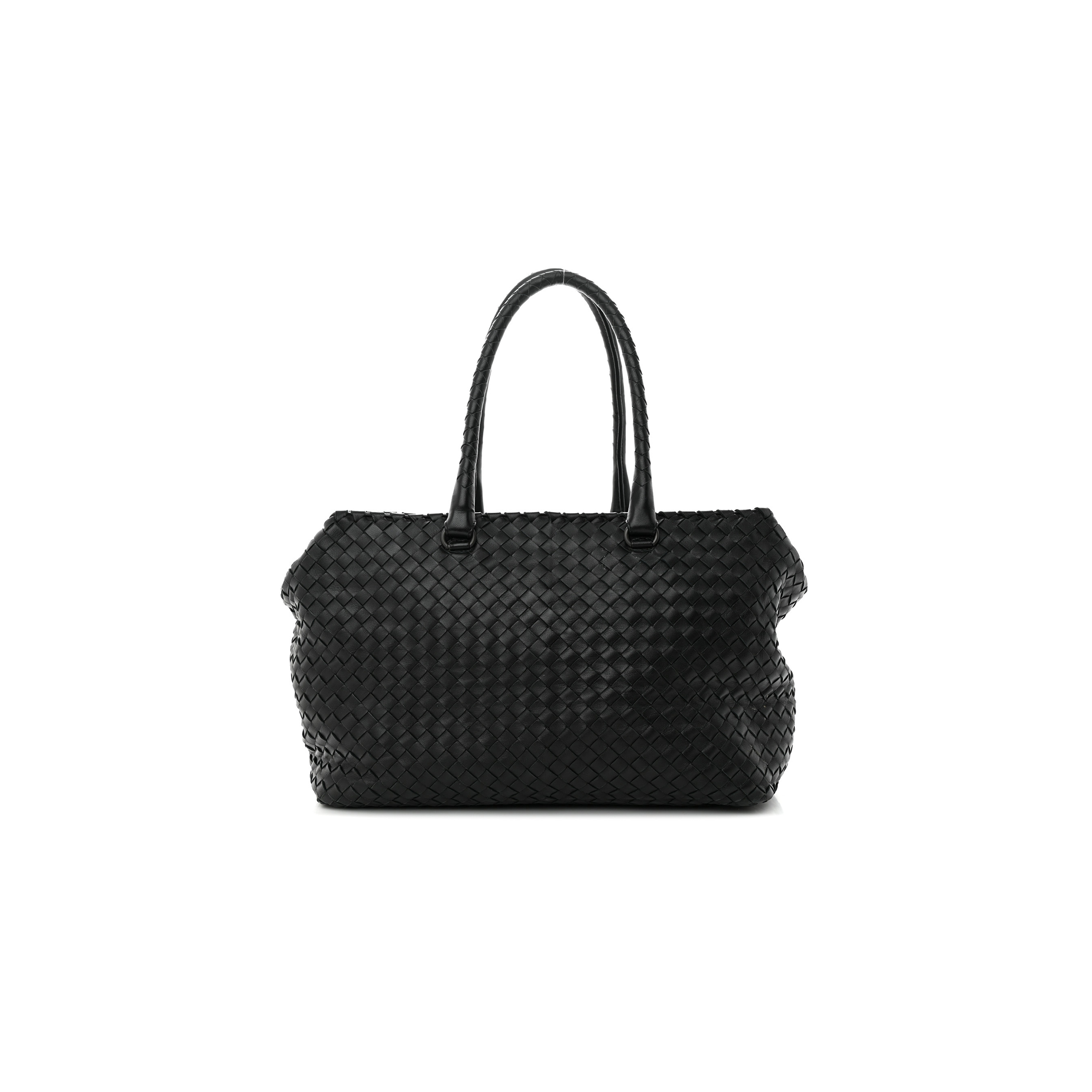 bo*te*ga ve*ne*ta nappa intrecciato ayers bR1ck tote black (33*23*17cm)