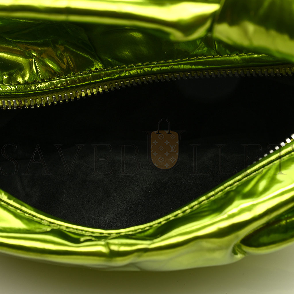 bo*te*ga ve*ne*ta metallic crushed calfskin mini jodie Ch10rophyll (25*14*3cm)