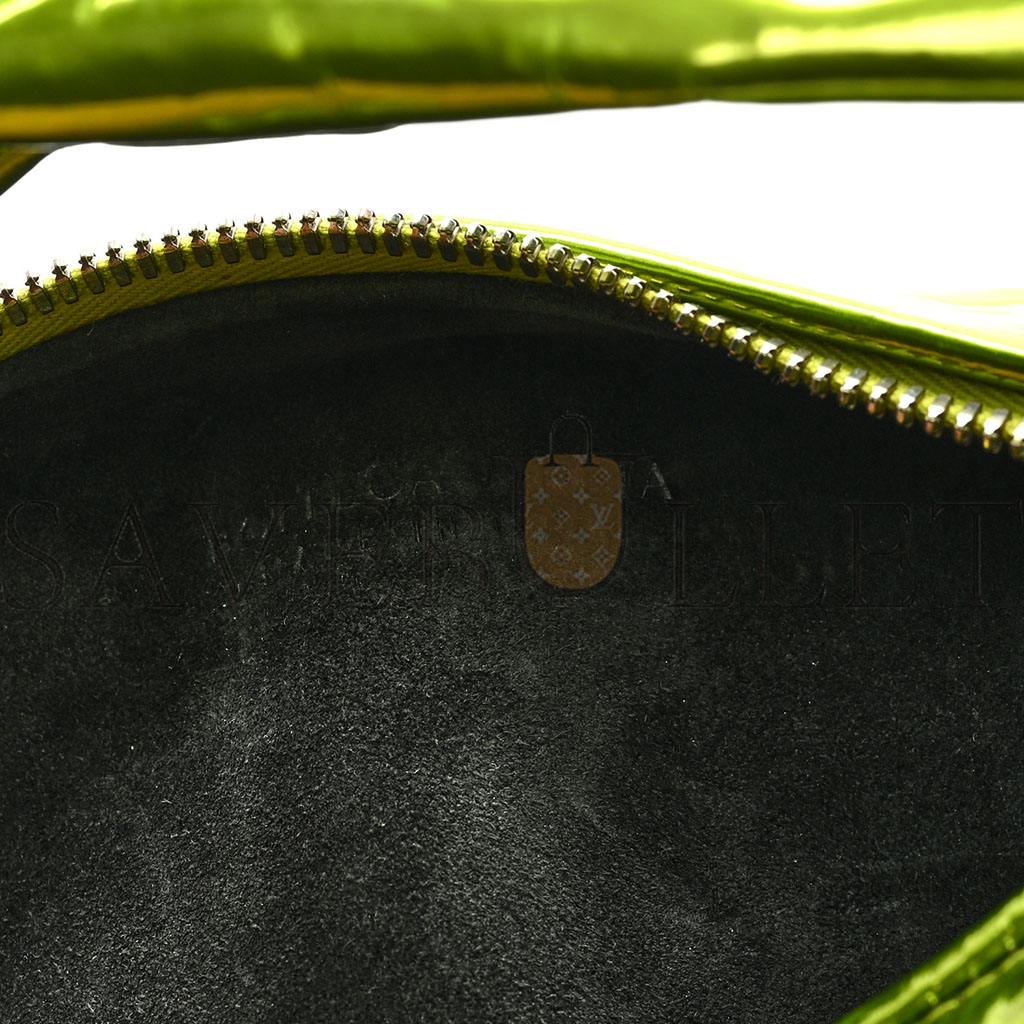bo*te*ga ve*ne*ta metallic crushed calfskin mini jodie Ch10rophyll (25*14*3cm)