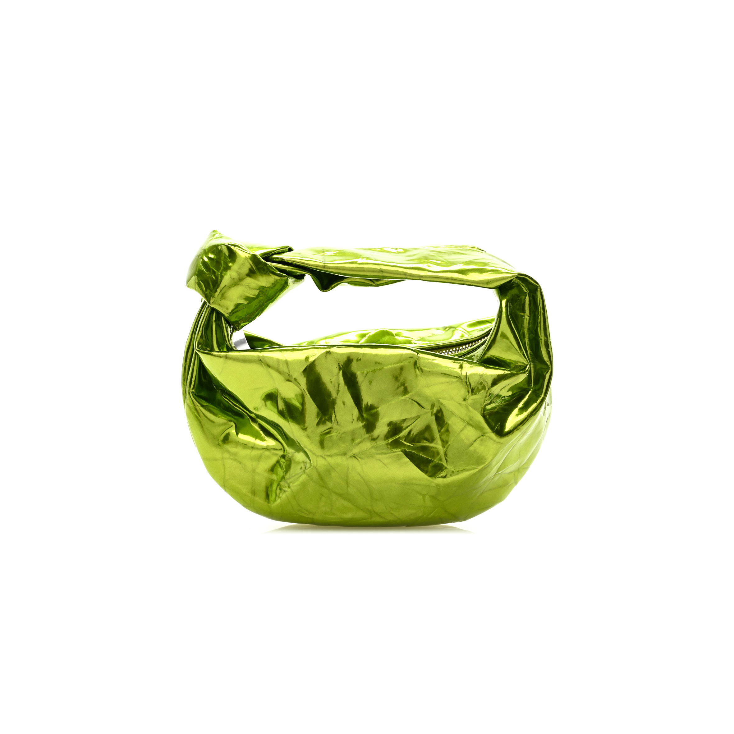 bo*te*ga ve*ne*ta metallic crushed calfskin mini jodie Ch10rophyll (25*14*3cm)