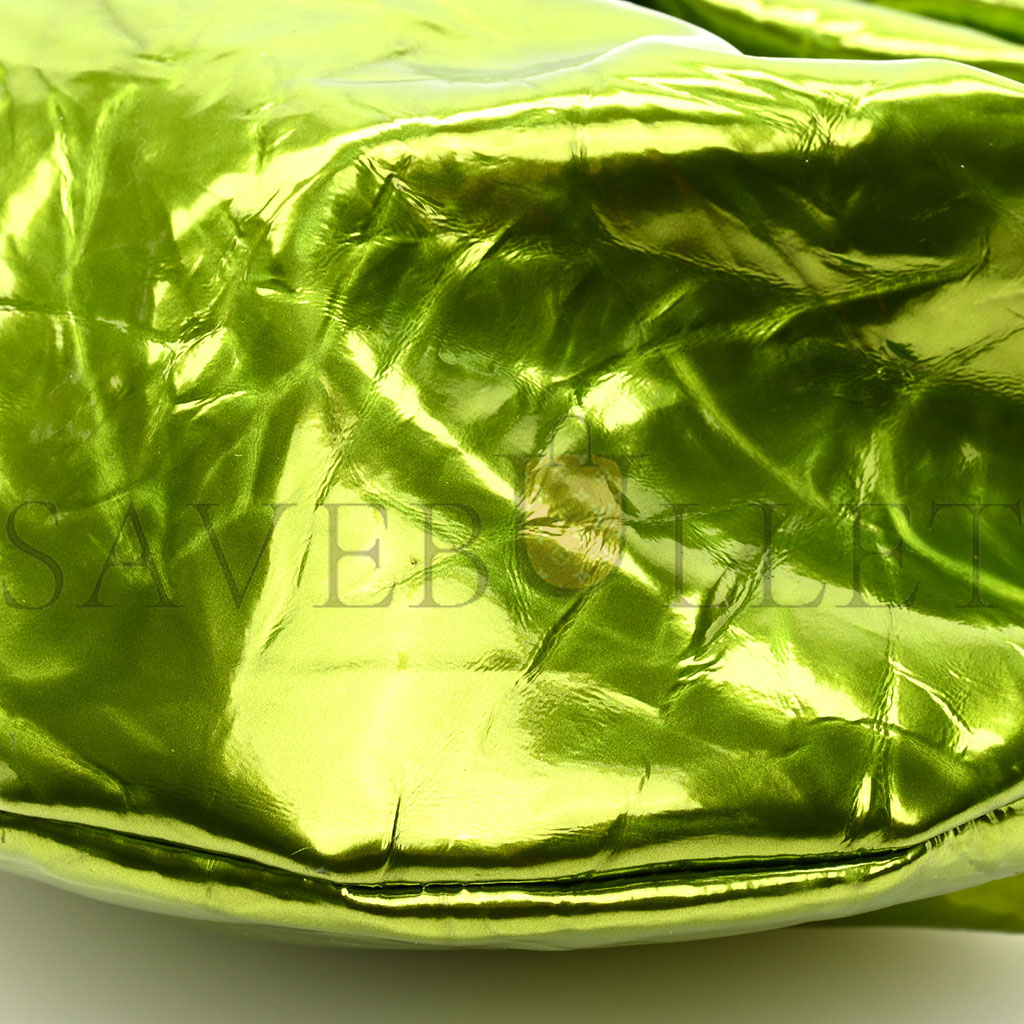 bo*te*ga ve*ne*ta metallic crushed calfskin mini jodie Ch10rophyll (26*13*5cm)