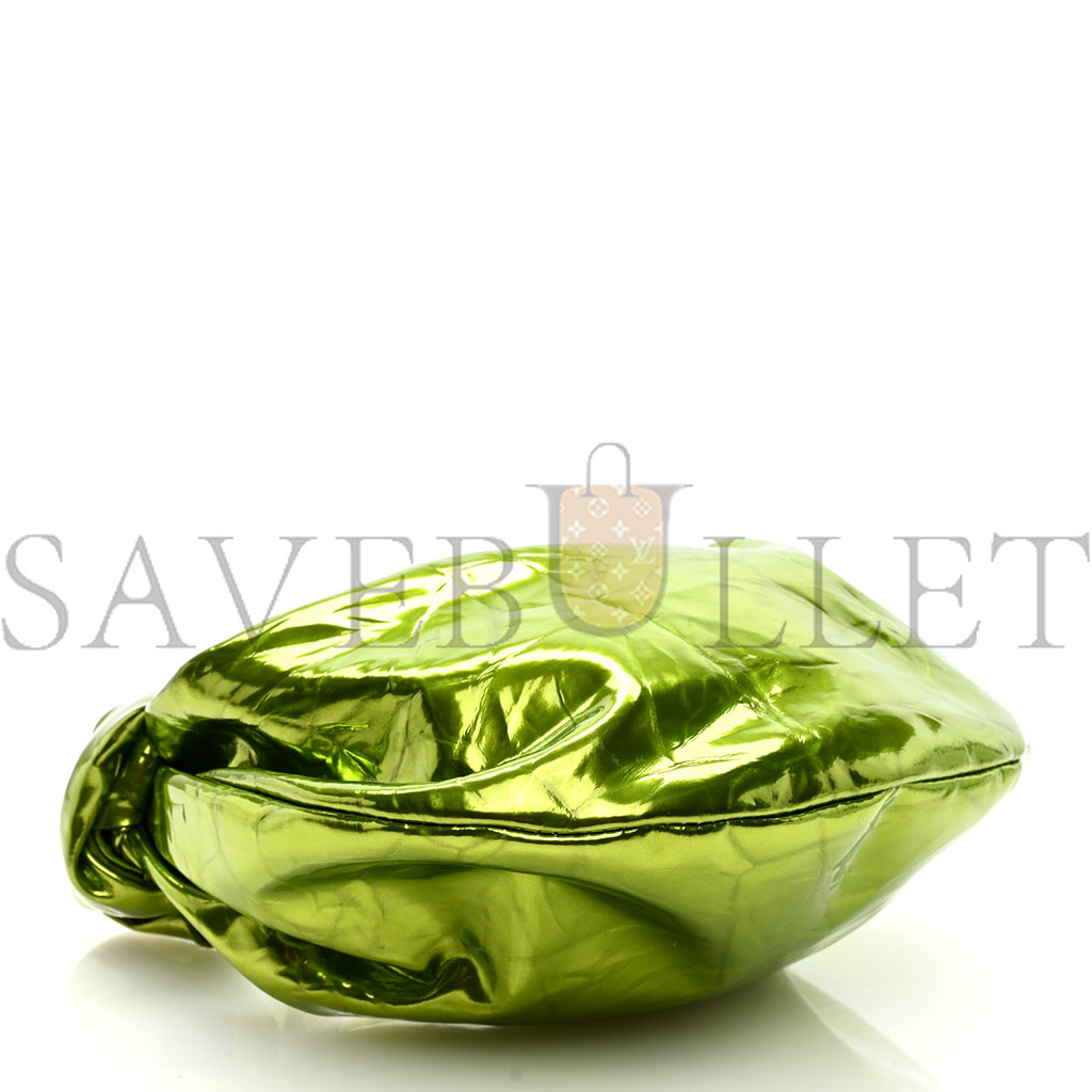 bo*te*ga ve*ne*ta metallic crushed calfskin mini jodie Ch10rophyll (26*13*5cm)