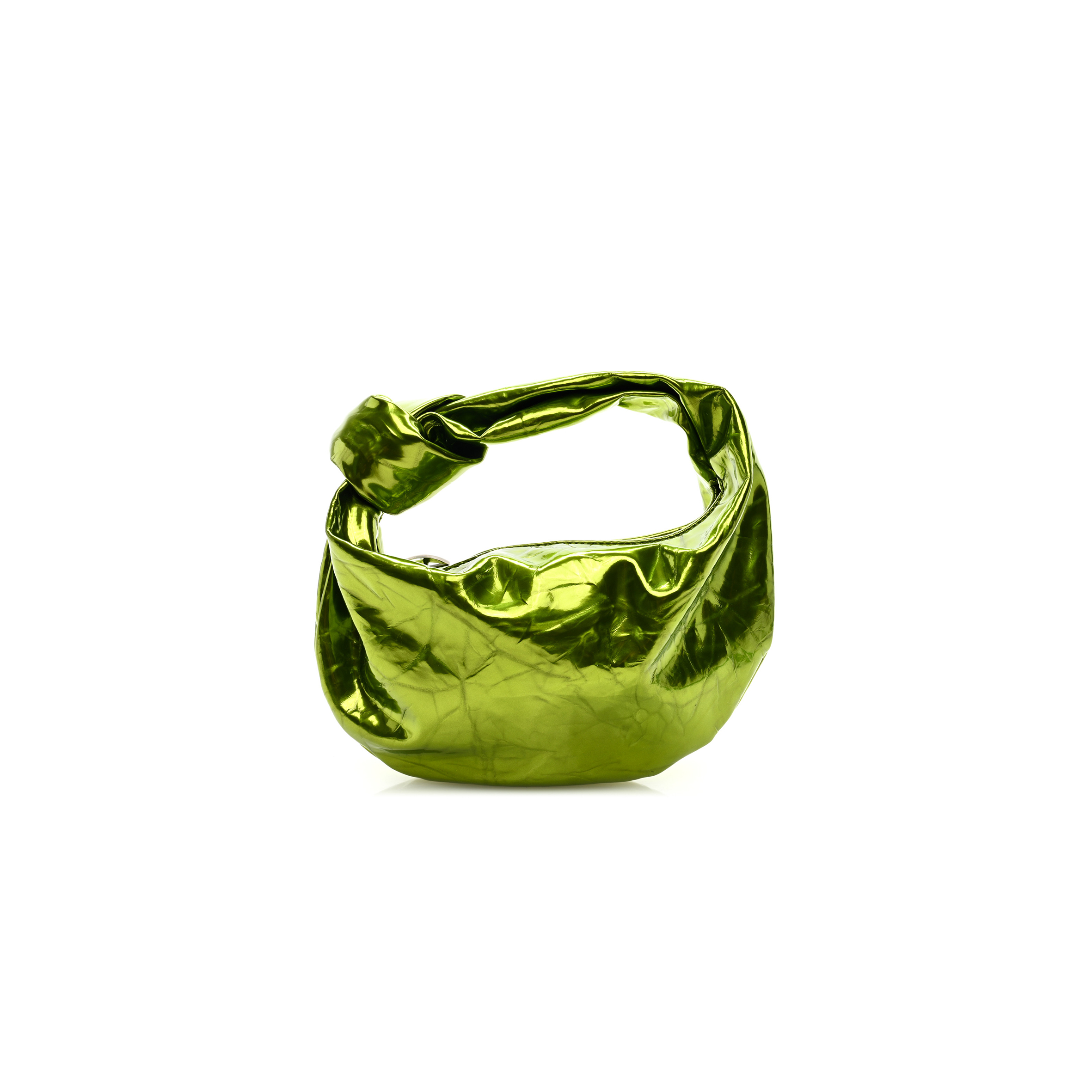 bo*te*ga ve*ne*ta metallic crushed calfskin mini jodie Ch10rophyll (26*13*5cm)