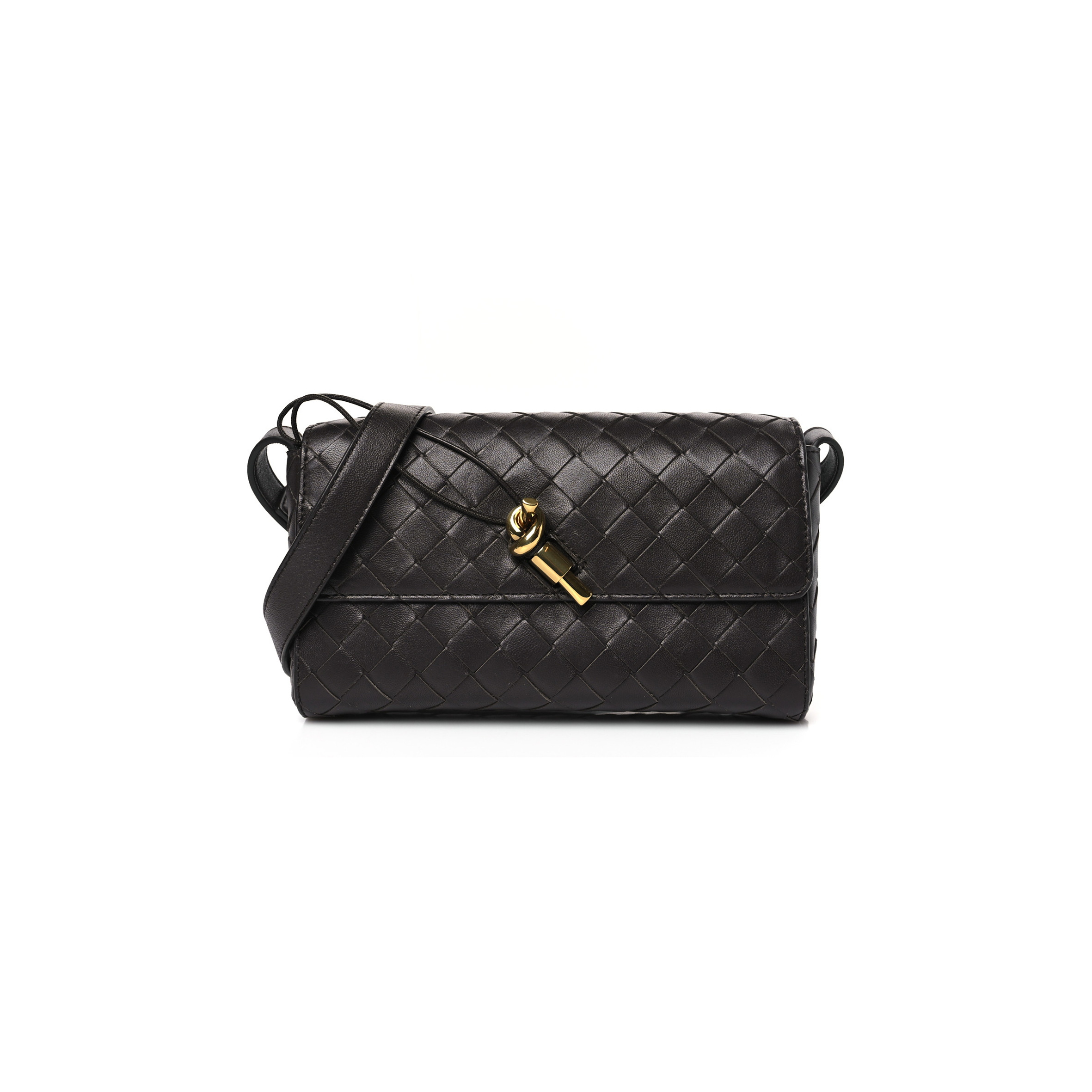 bo*te*ga Ve*ne*ta nappa intrecciato andiamo shoulder bag fondant (22*13*5cm)