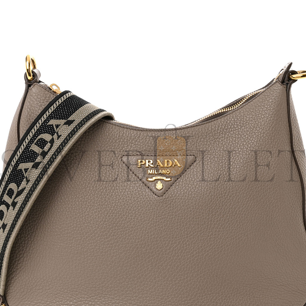 Pra*a vitello daino hobo clay grey (30*25*8cm)