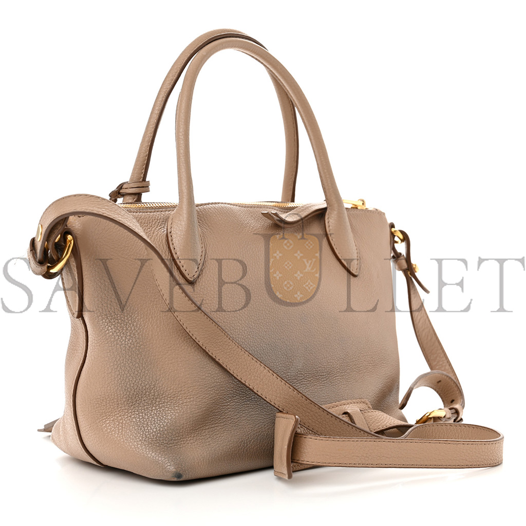Pra*a vitello daino mini shopping tote cammeo (23*19*13cm)