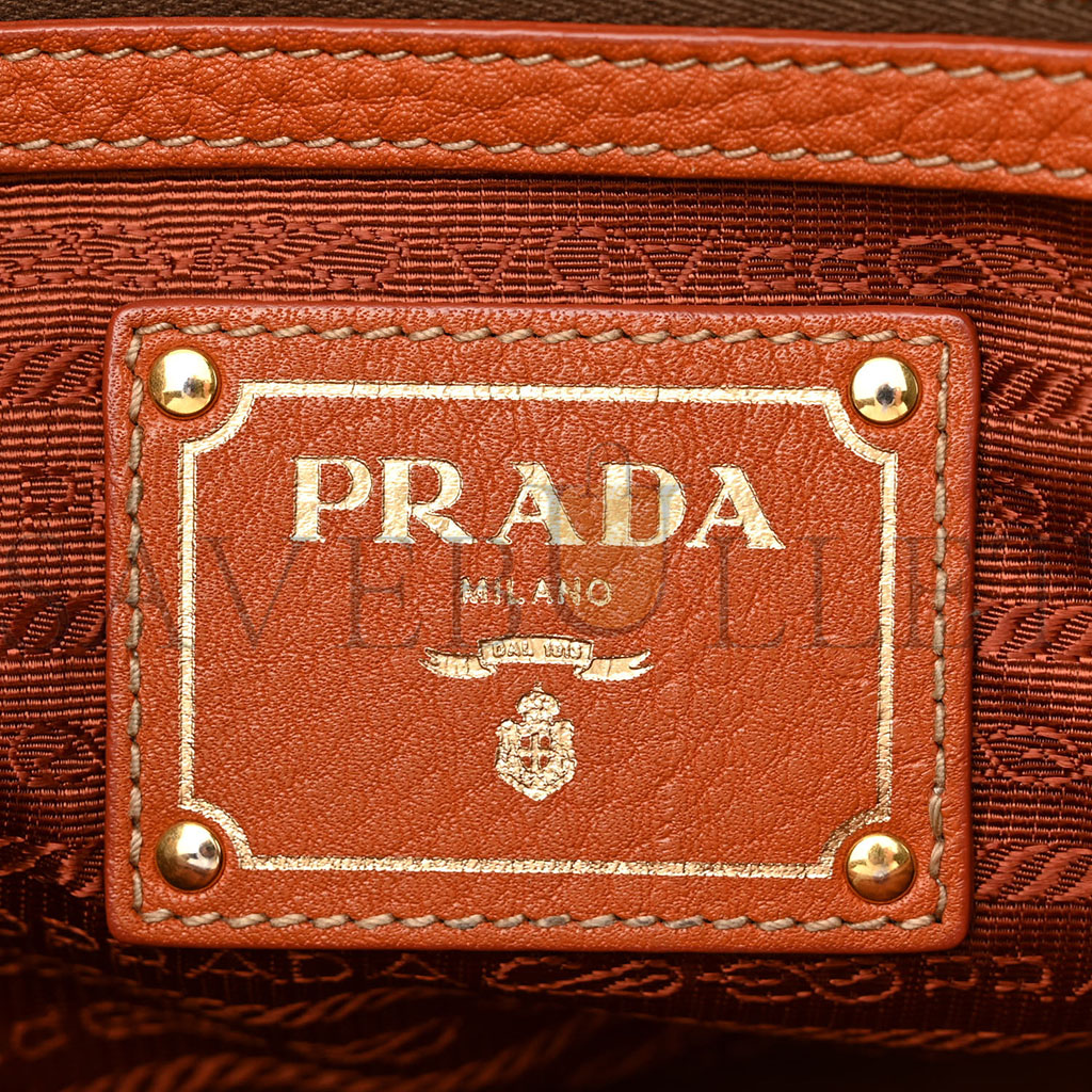Pra*a vitello daino shopping satchel rame (37*22*15cm)