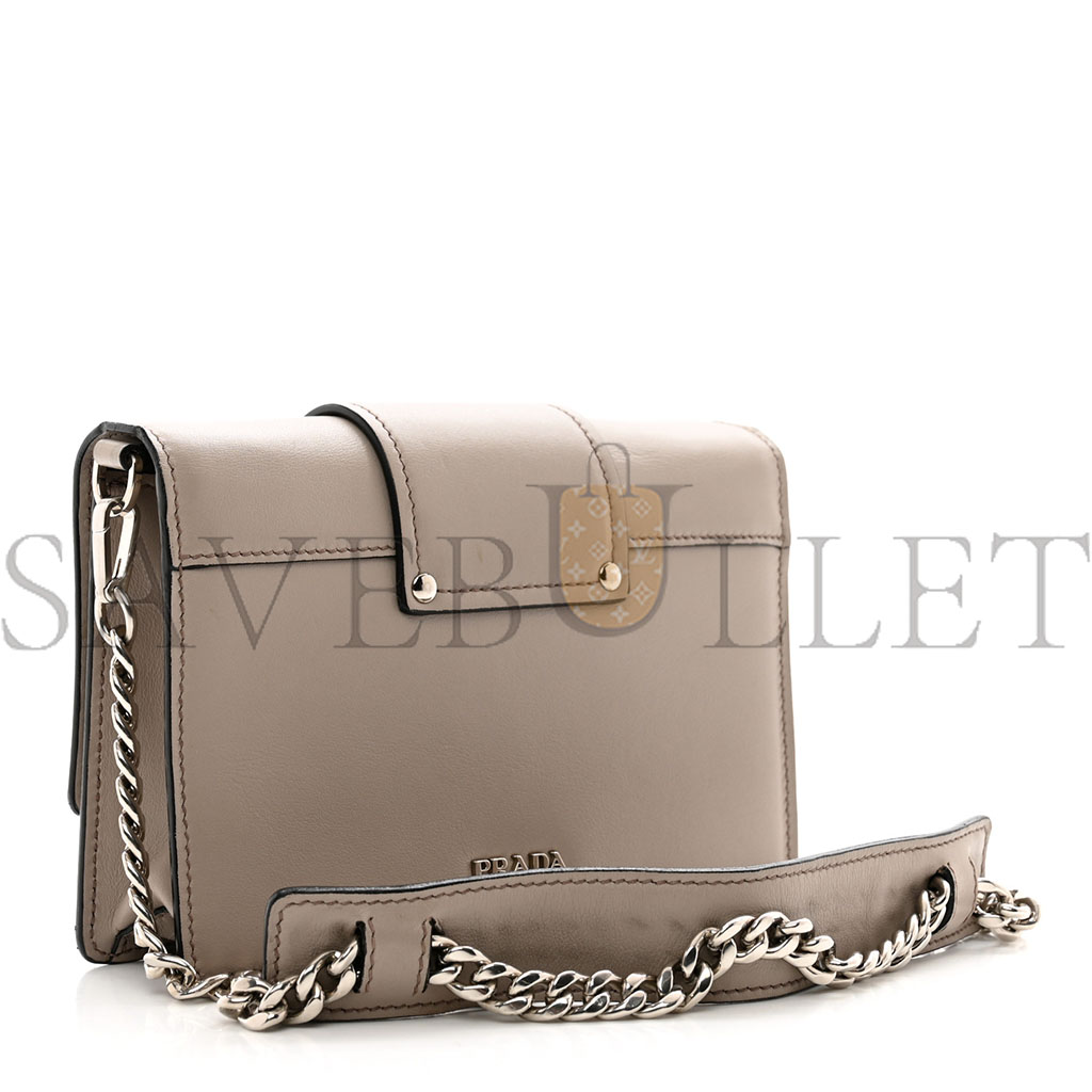 Pra*a city calf ribbon bag pomice (19*13*5cm)