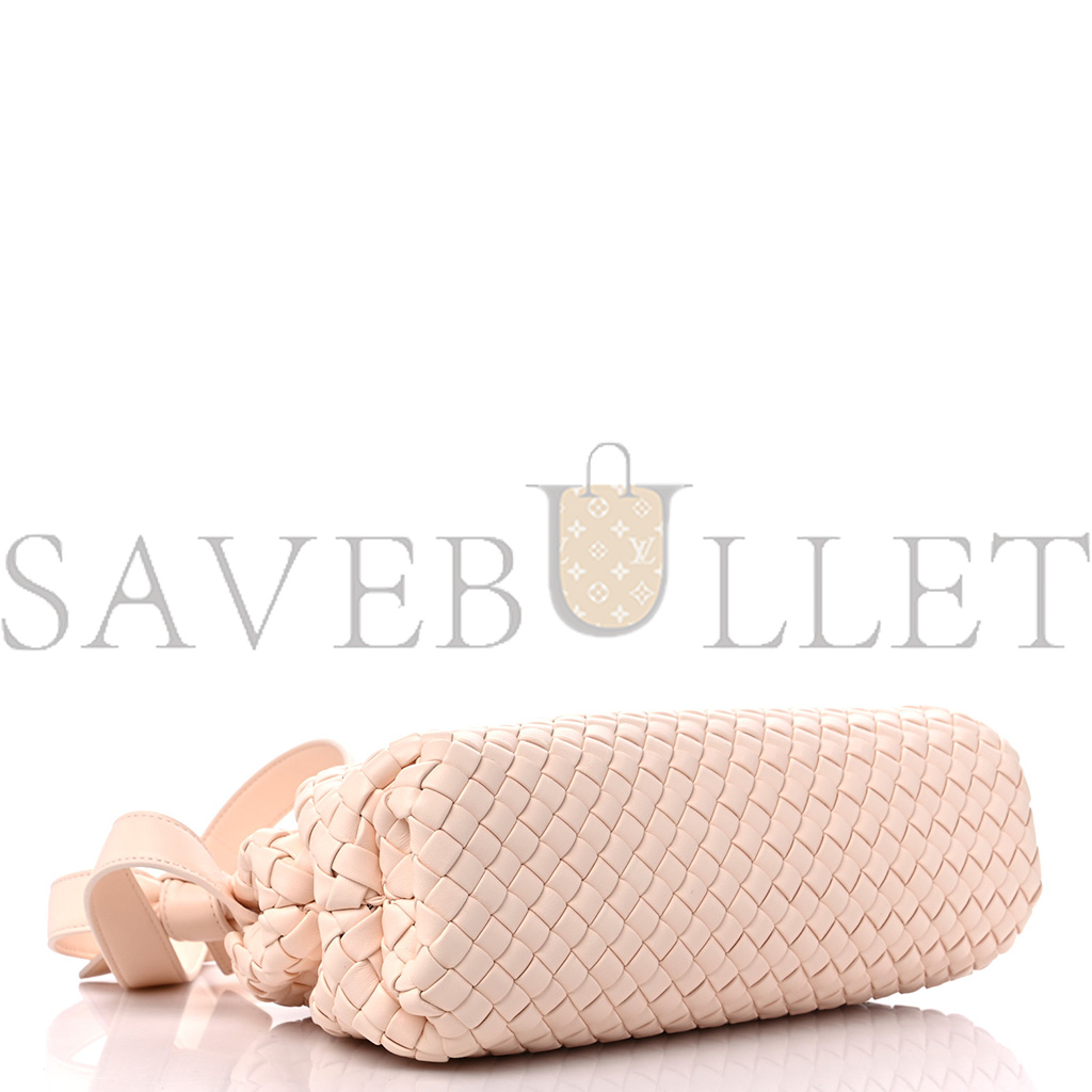 bo*te*ga Ve*ne*ta nappa intrecciato mini top handle shoulder bag flamingo (22*17*8cm)