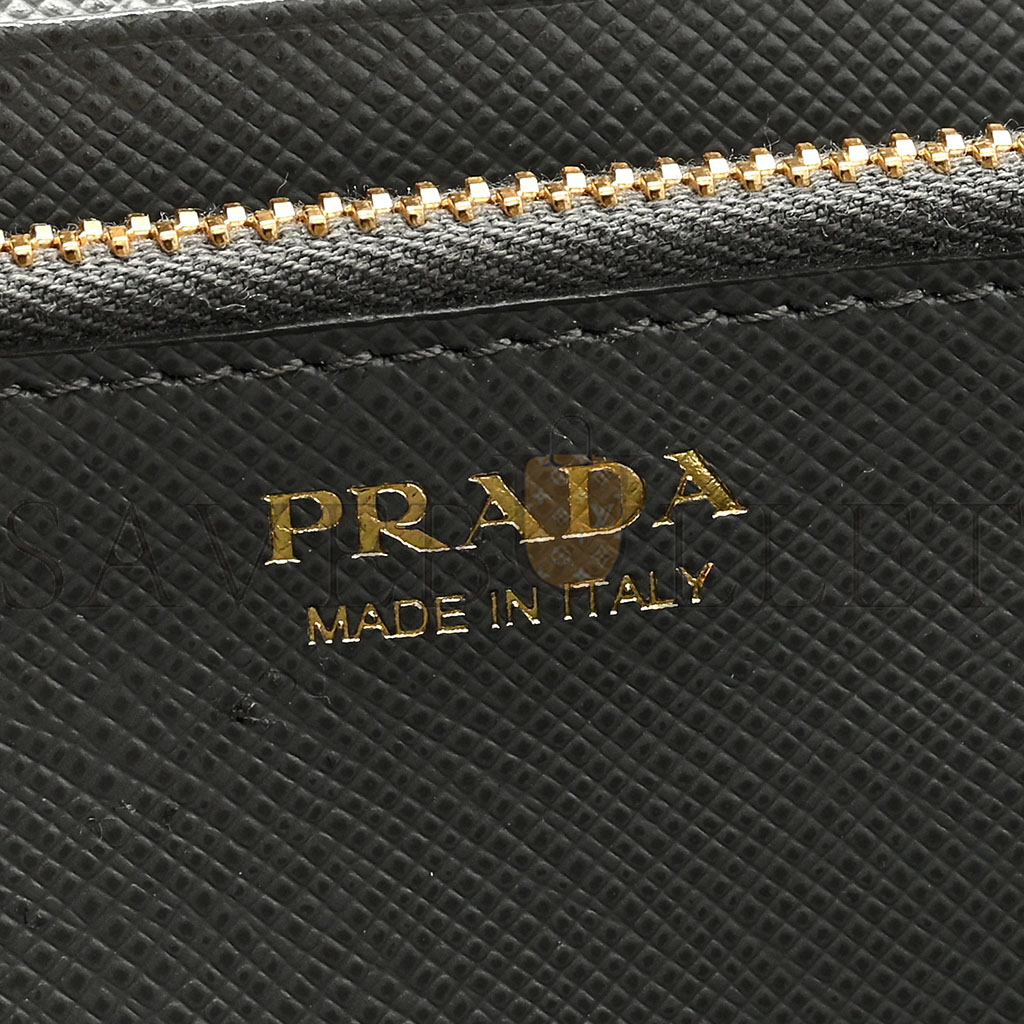 Pra*a saffiano continental flap wallet marmo (18*10*3cm)