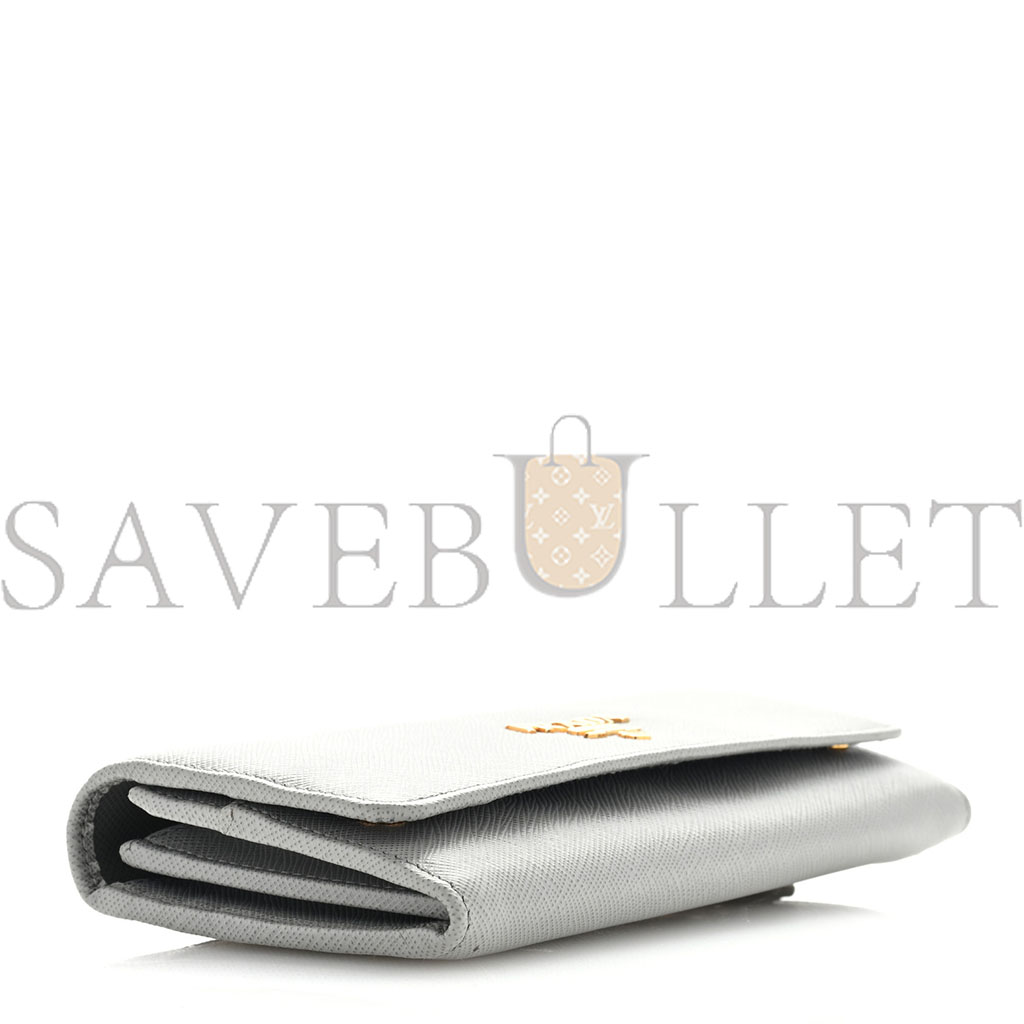 Pra*a saffiano continental flap wallet marmo (18*10*3cm)