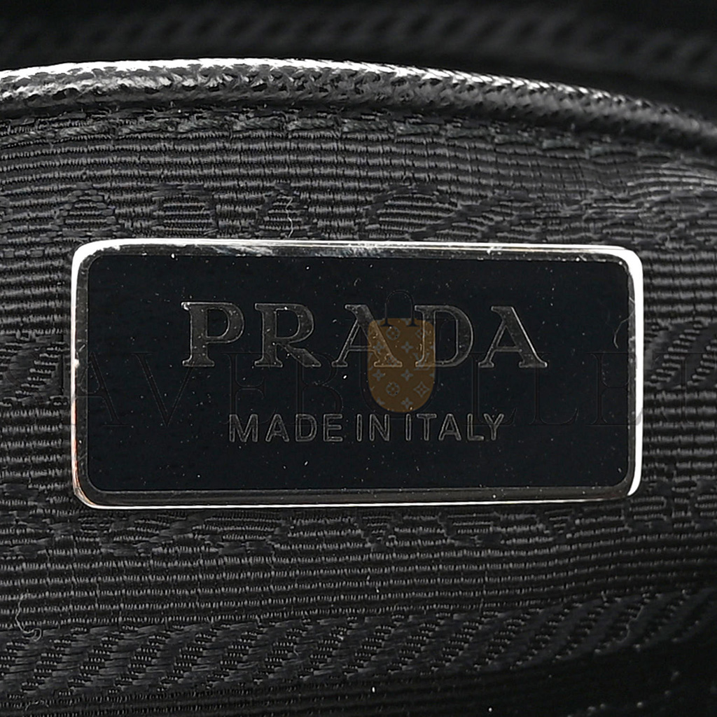 Pra*a tessuto nylon vela re-edition shoulder bag black (25*21*10cm)