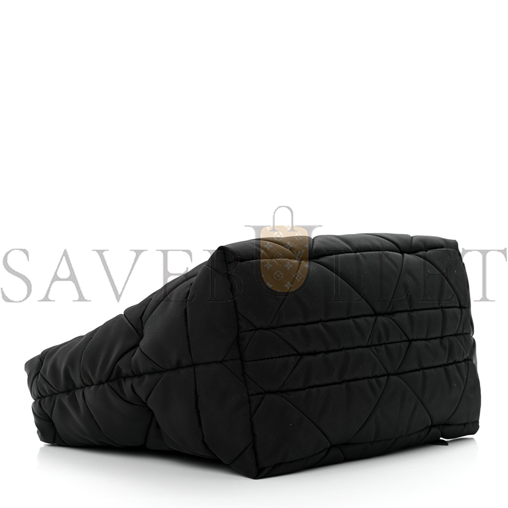 Pra*a tessuto nylon triangle small padded tote black (28*20*16cm)