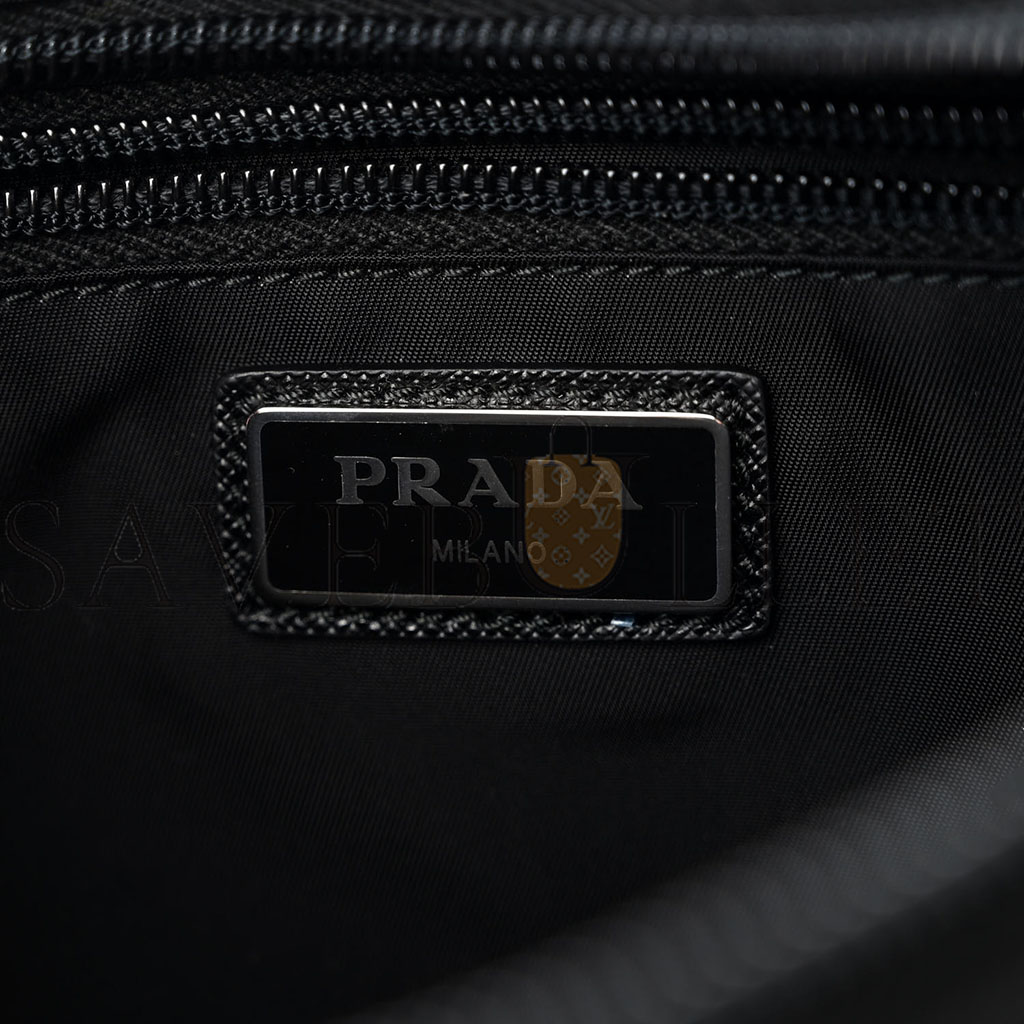 Pra*a tessuto nylon belt bag black (22*13*5cm)