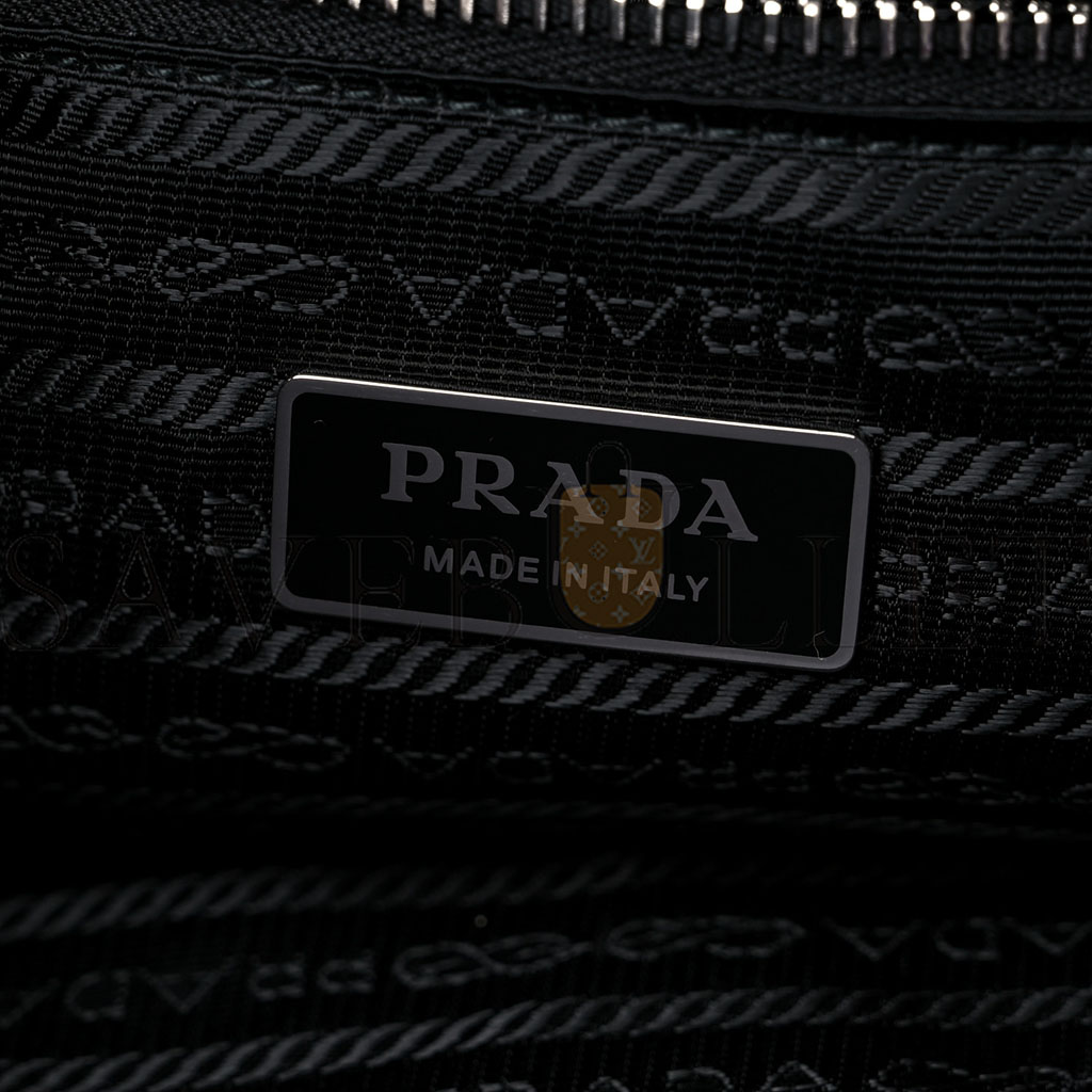 Pra*a terry tote bag black white (39*33*14cm)