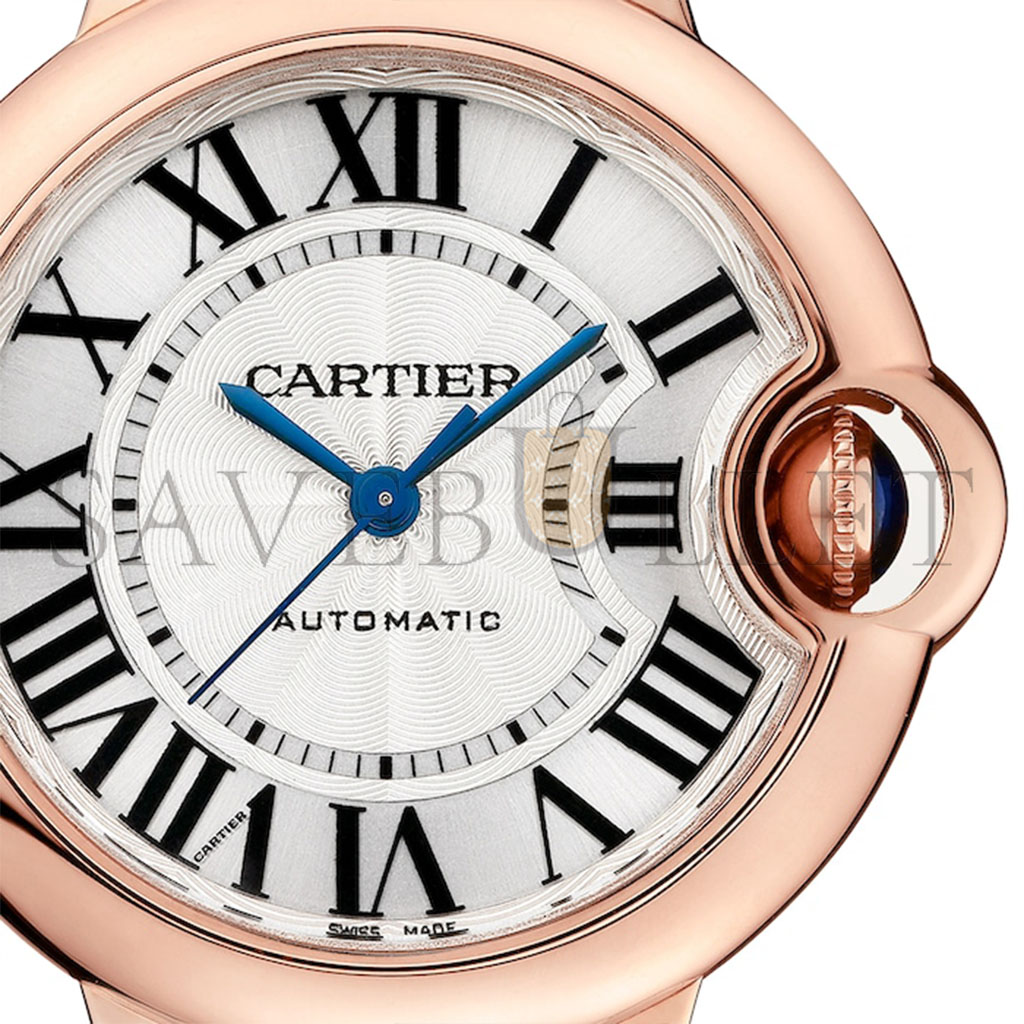ca*t*er ballon bleu de ca*t*er watch 33mm, auT0matic movement, rose gold, leather w6920097