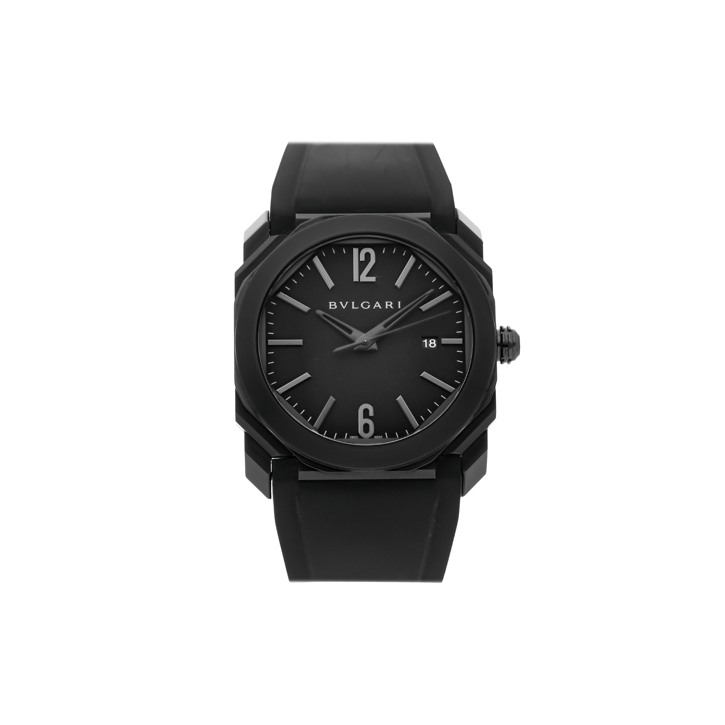 b*l*ai octo ultranero black steel auT0matic 41mm men''s watch 102737