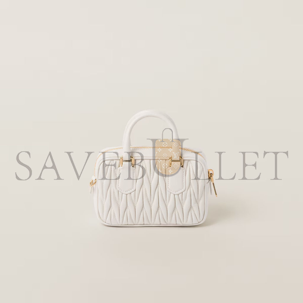 M1v M1v arcadie matelassÉ nappa leather mini-bag 5bp077 (15.3*10.3*4.5cm)