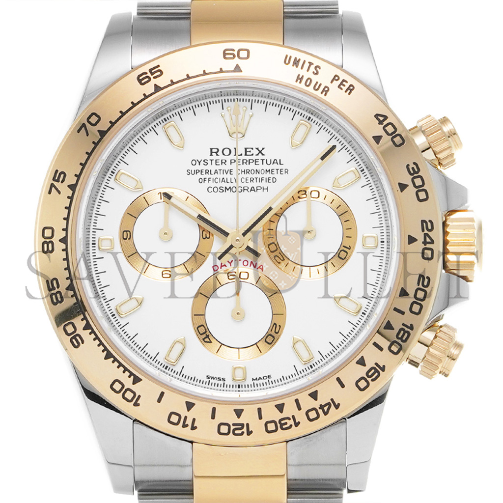 R*l*x daytona two tone white dial watch 116503