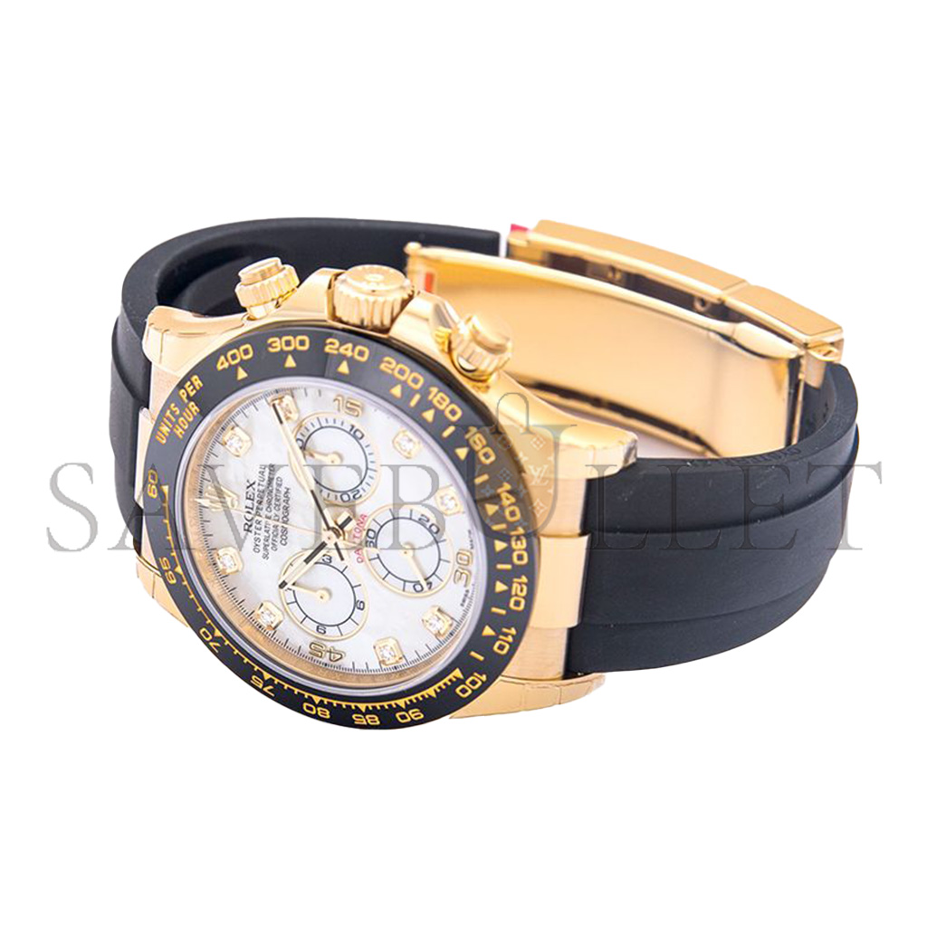 r*l*x daytona 18ct yellow gold mother of pearl dial Di*m*nds 40mm watch 116518ln
