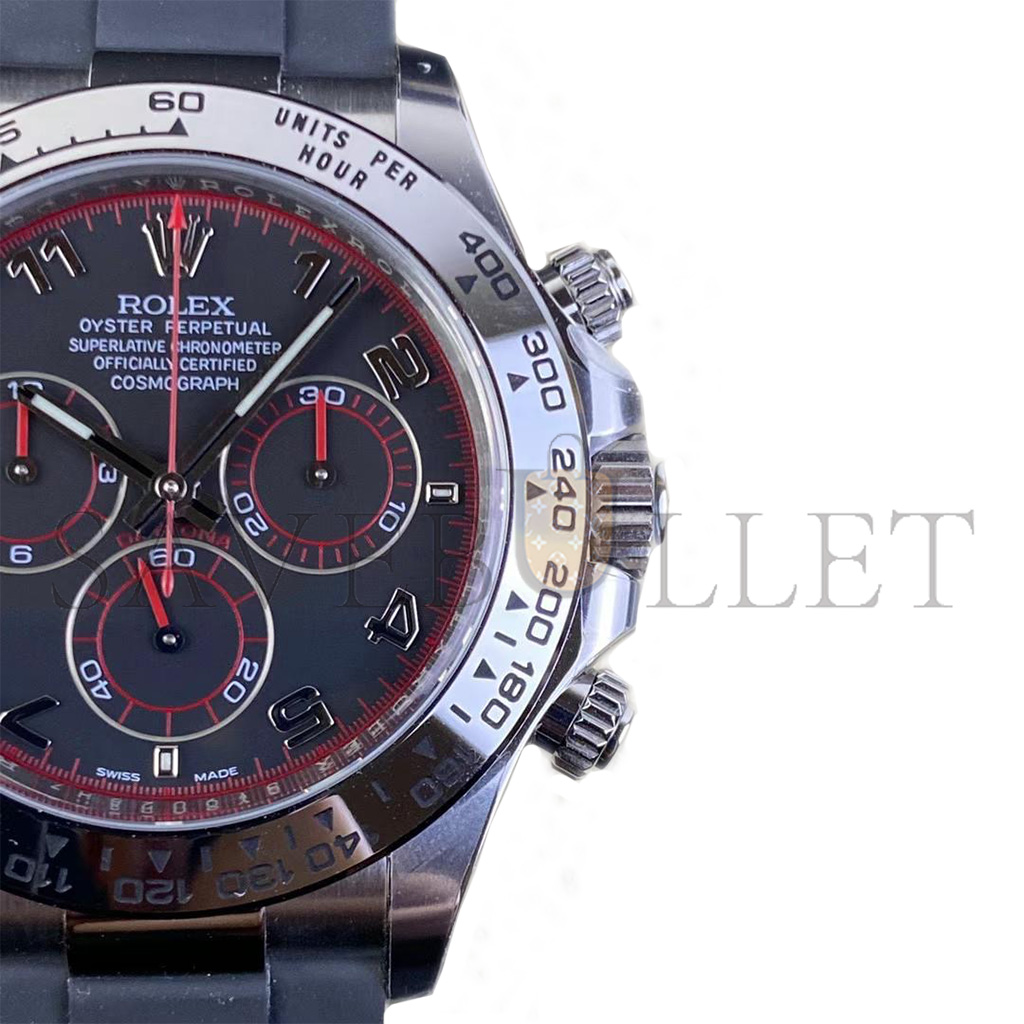 r*l*x daytona cosmograph 40mm 18k white gold auT0matic mechanical watch 116519-0104