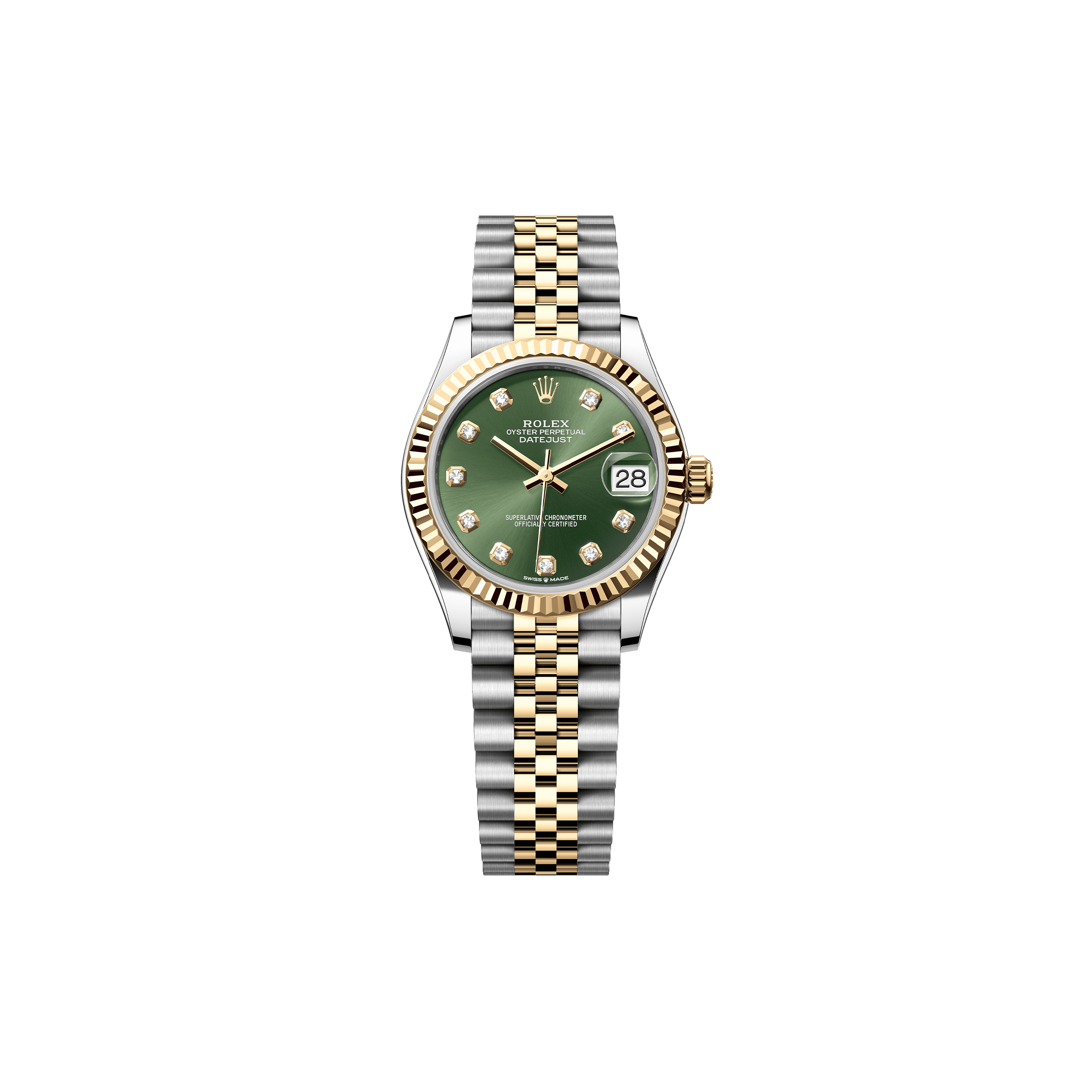 R*l*x datejust 31 oyster, 31 mm, oystersteel and yellow gold watch 278273