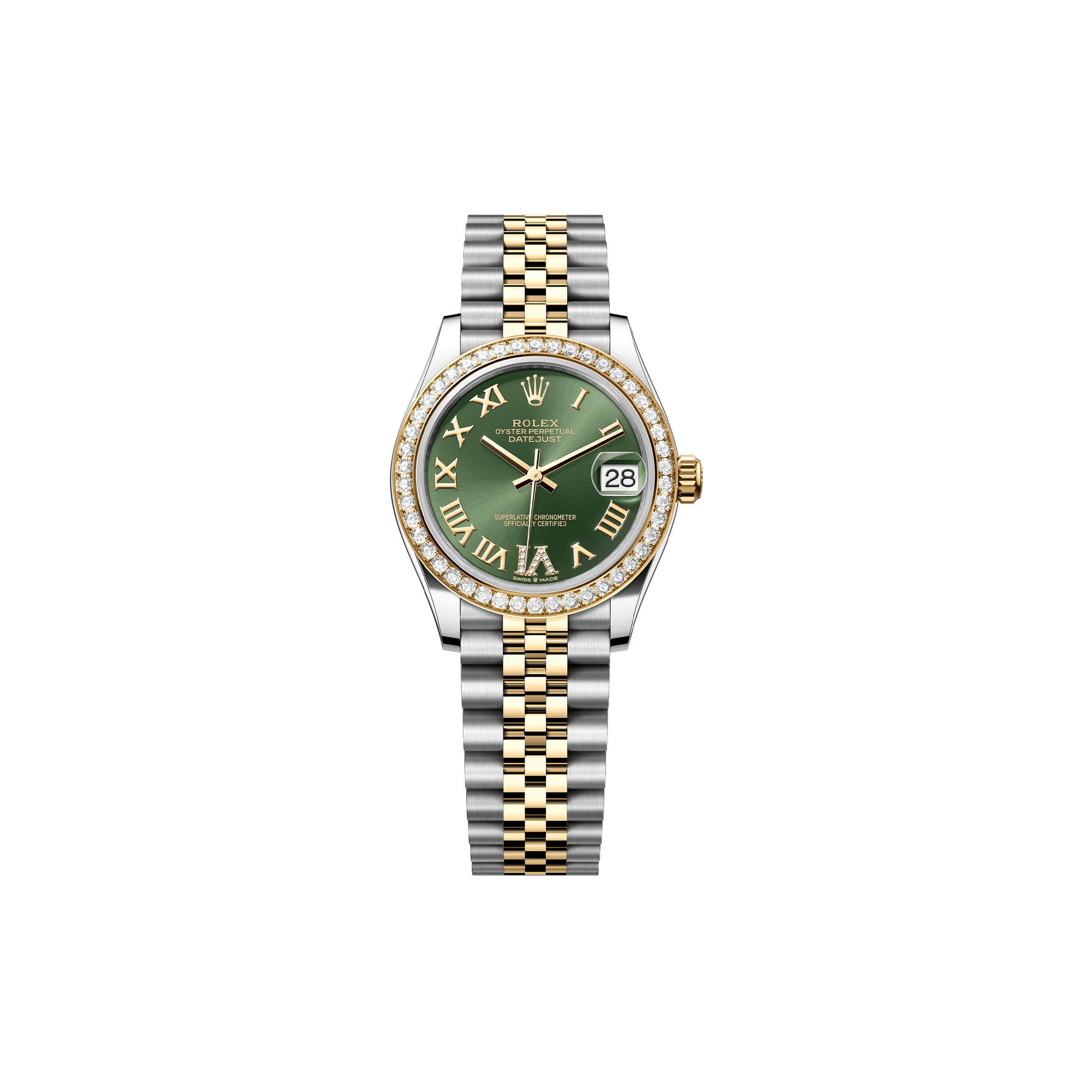 r*l*x datejust 31 oyster, 31 mm, oystersteel, yellow gold and Di*m*nds watch 278383rbr