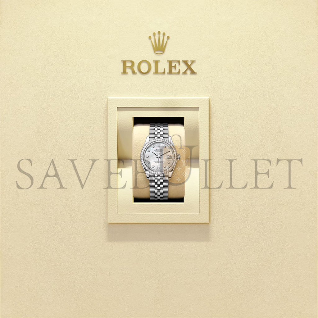 r*l*x datejust 31 oyster, 31 mm, oystersteel, white gold and Di*m*nds watch 278384rbr