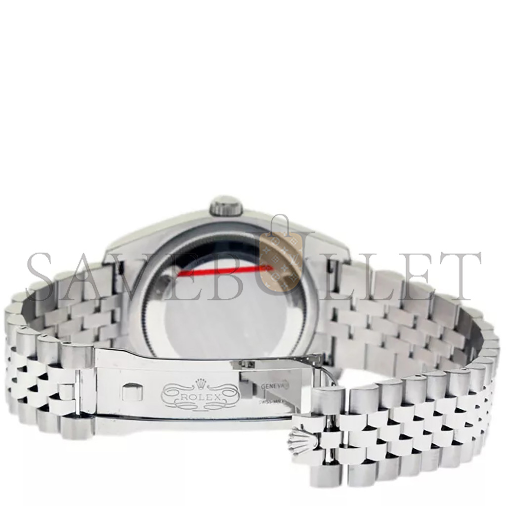 r*l*x datejust black dial stainless steel jubilee bracelet auT0matic watch 116200