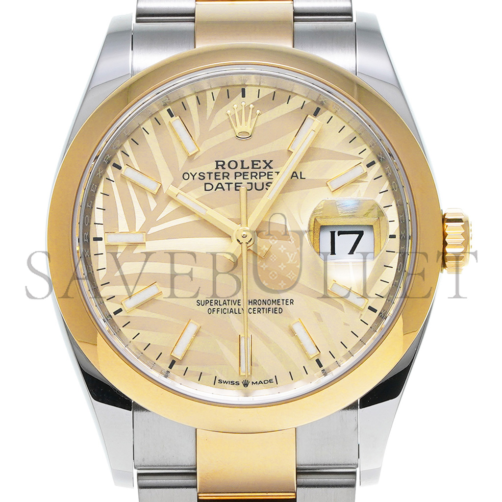 r*l*x datejust G01den palm pattern watch 126203