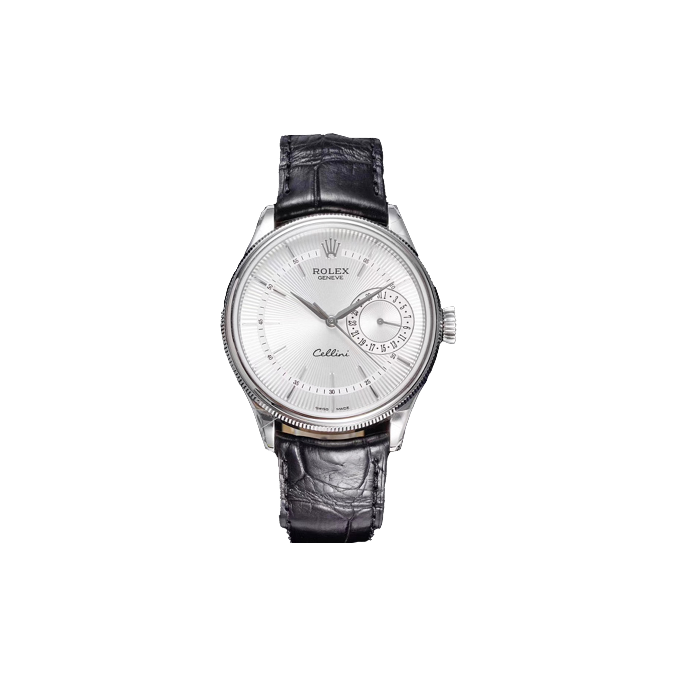 r*l*x cellini date auT0matik armband leder 39mm watch 50519