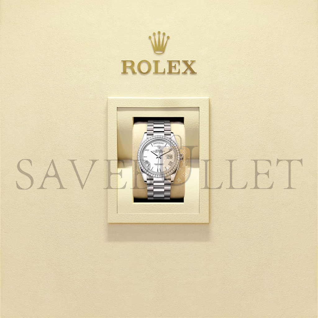 r*l*x day-date 36 oyster, 36 mm, white gold and Di*m*nds watch 128349rbr-0043