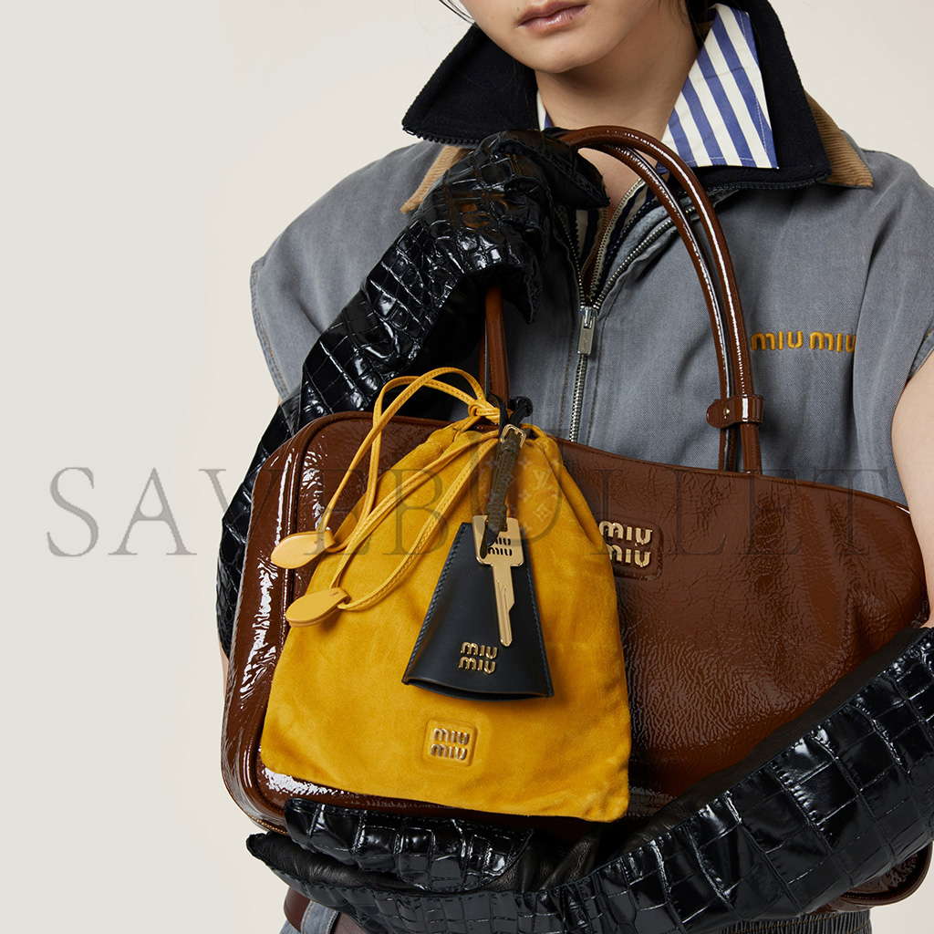 M1v M1v beau naplak patent leather bag 5bb117 (34*23*10cm)