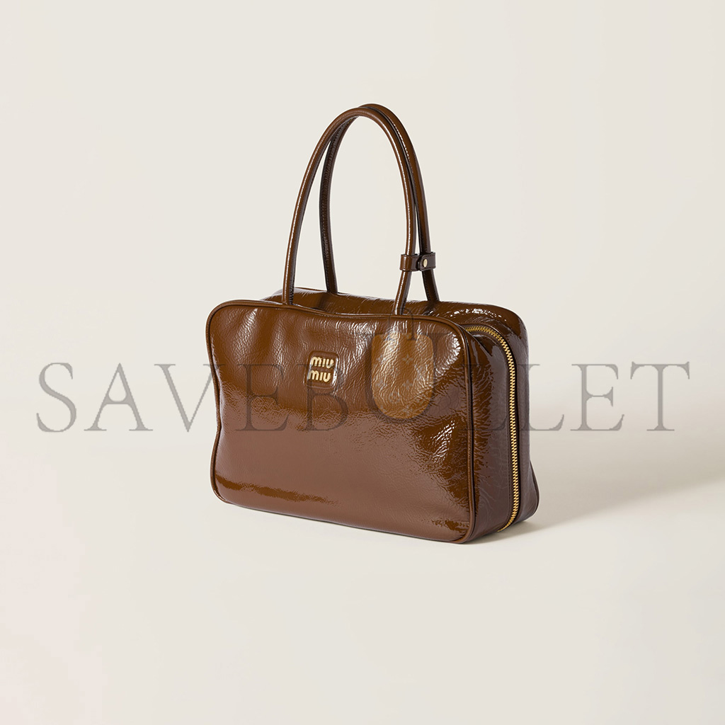 M1v M1v beau naplak patent leather bag 5bb117 (34*23*10cm)