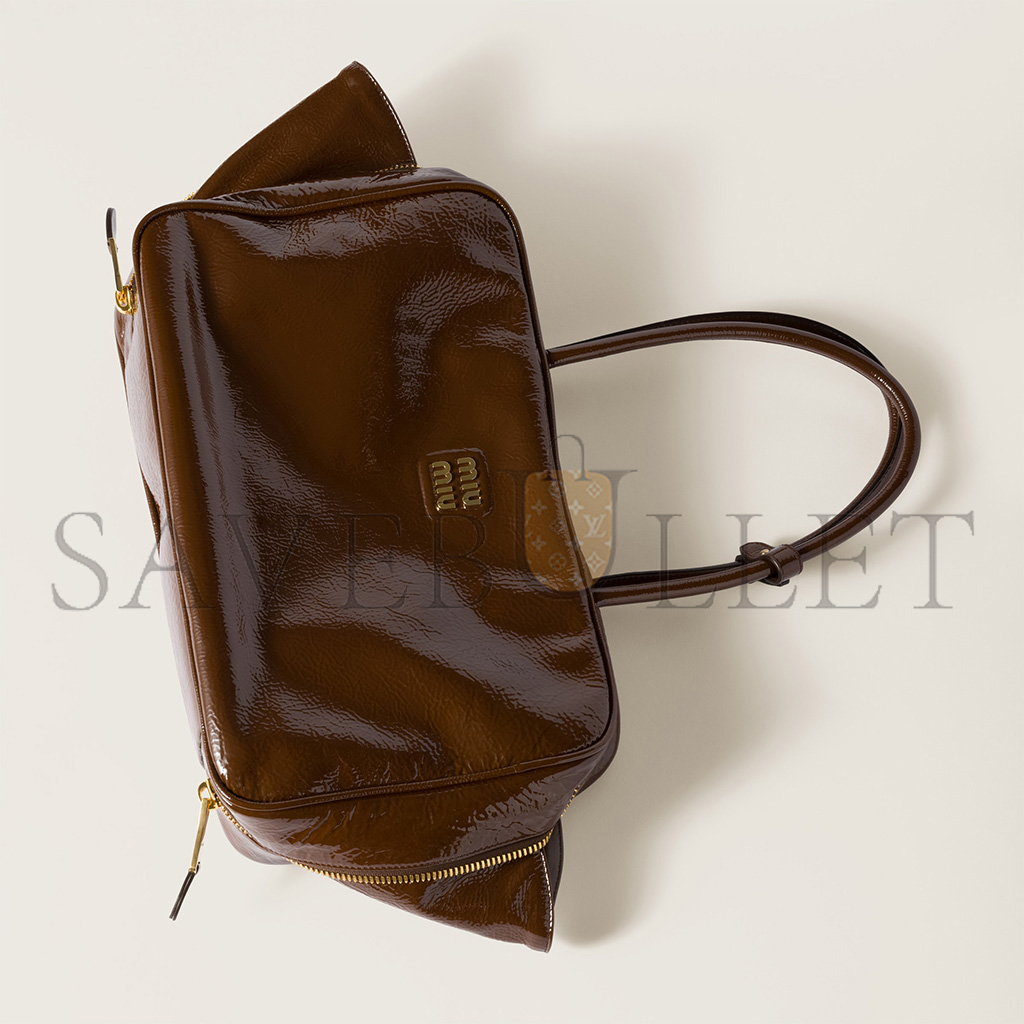 M1v M1v beau naplak patent leather bag 5bb117 (34*23*10cm)