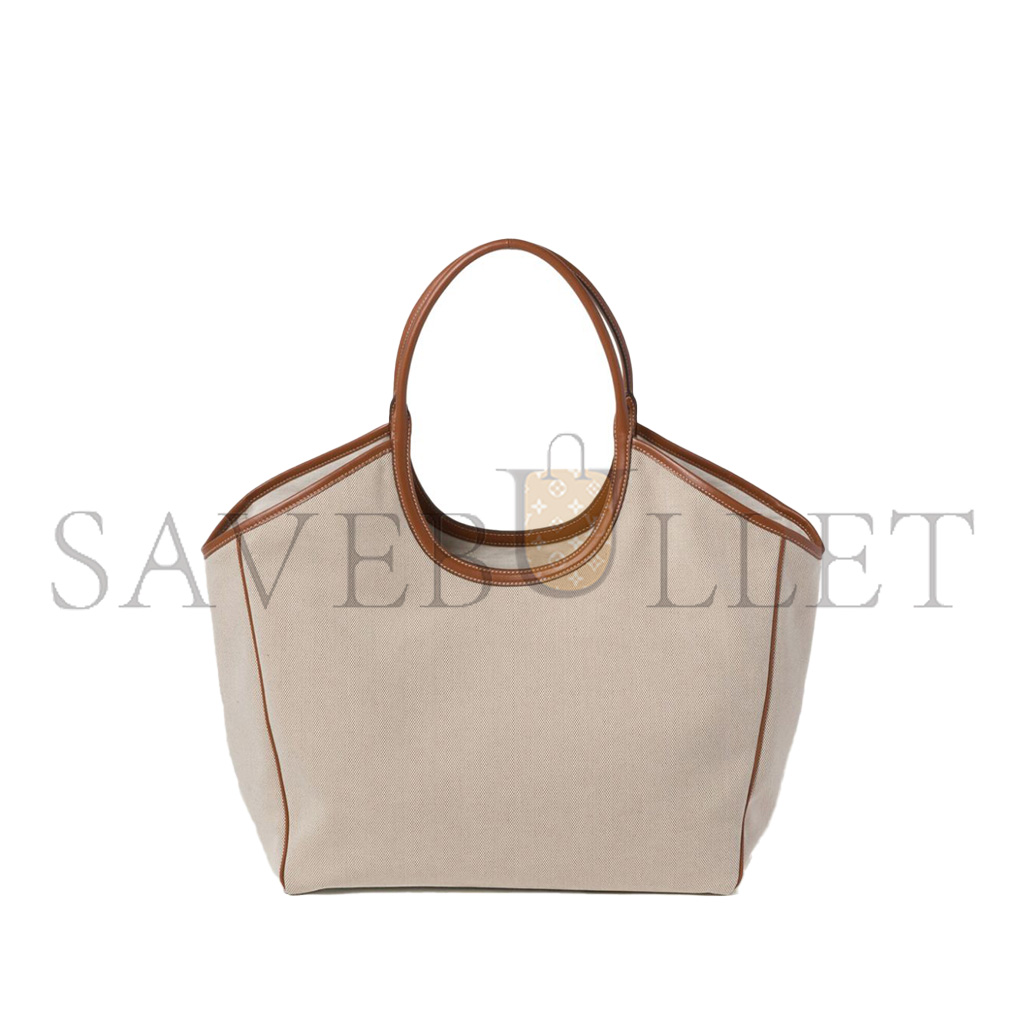 M1v M1v ivy canvas bag in beige 5bg286 (28*28*12cm)