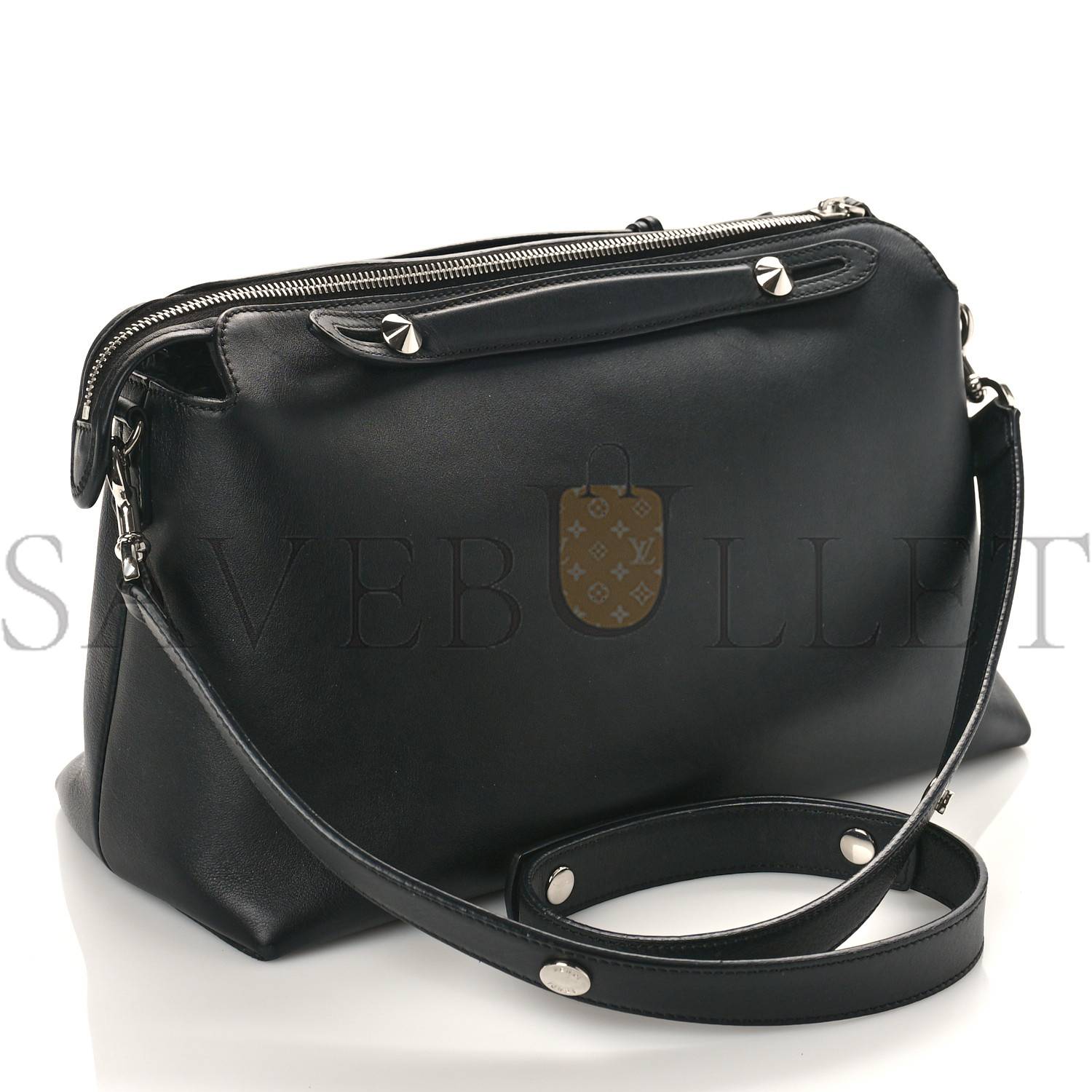 f**di vitello D01ce medium by the way boston bag black (28*18*13cm)