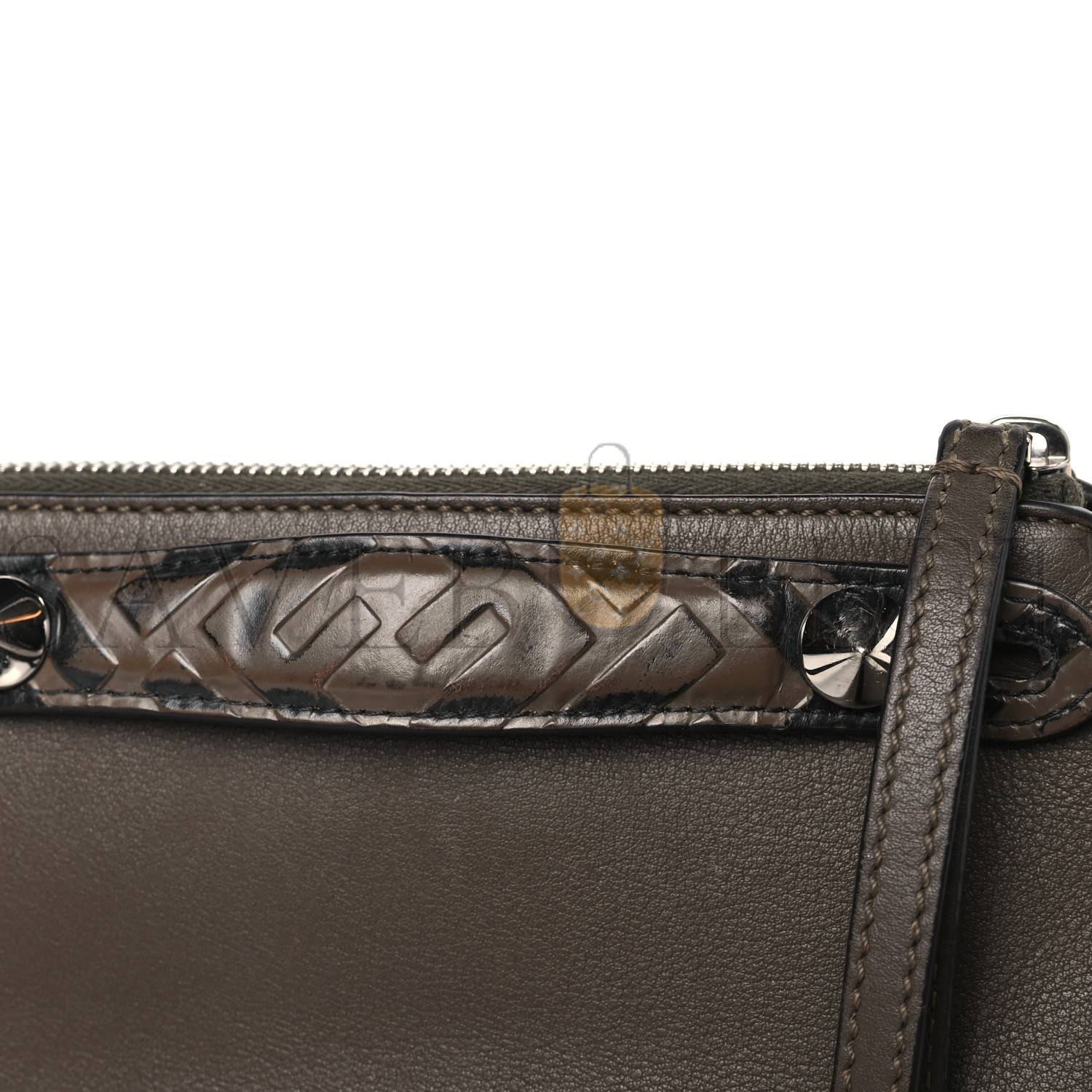 f**di vitello D01ce bi-color ff 1974 embossed mini by the way boston bag maya black (22*14*10cm)