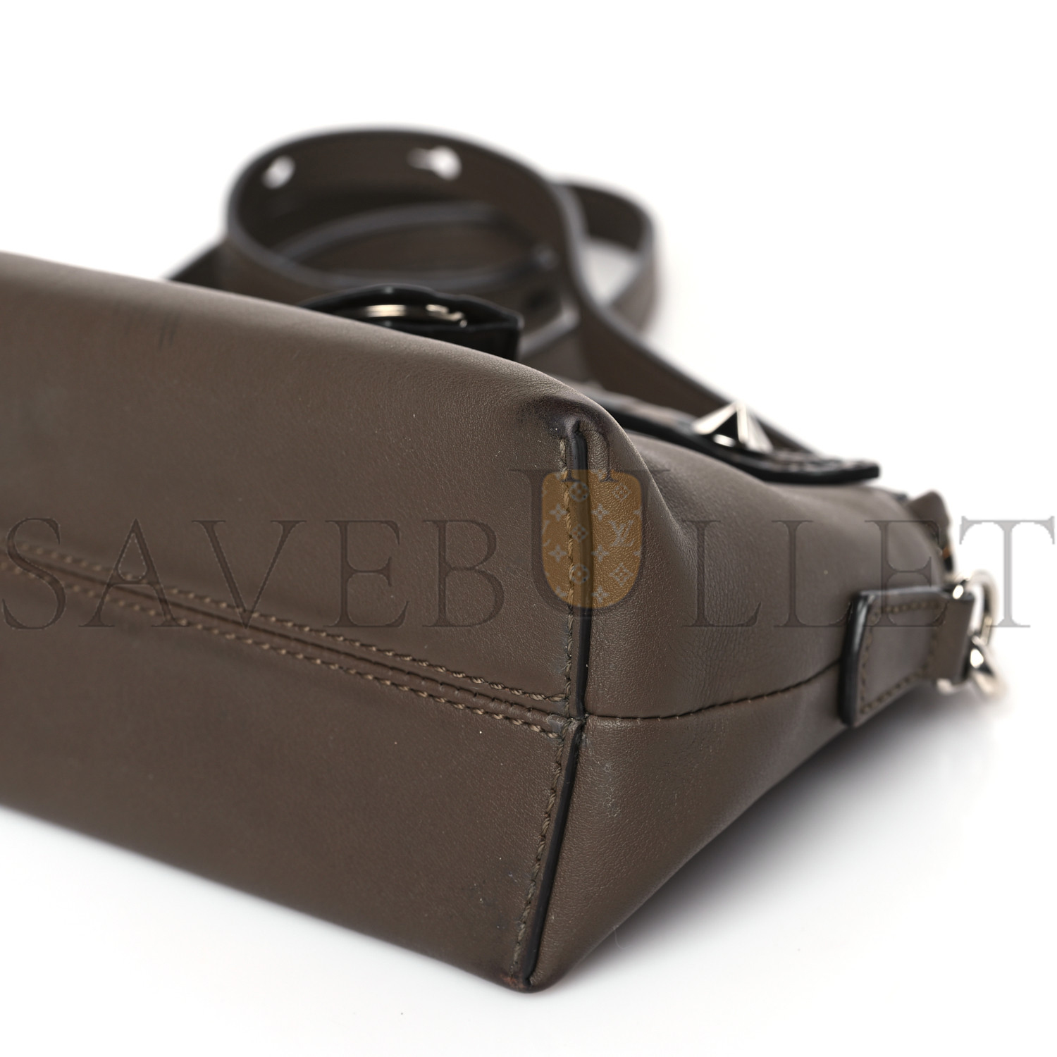 f**di vitello D01ce bi-color ff 1974 embossed mini by the way boston bag maya black (22*14*10cm)