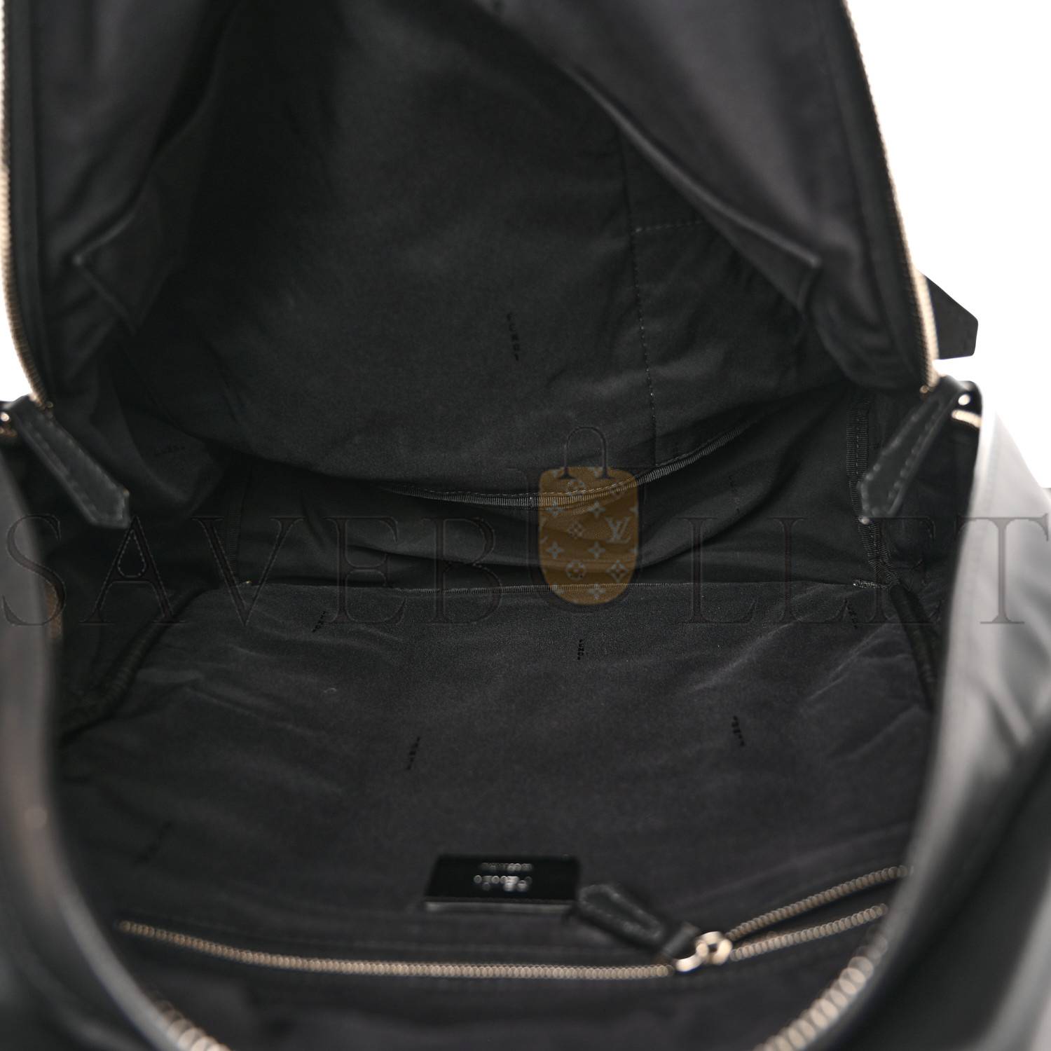 f**di nylon vitello liberty vitello D01ce monster eyes rounded backpack black sunflower (39*33*14cm)