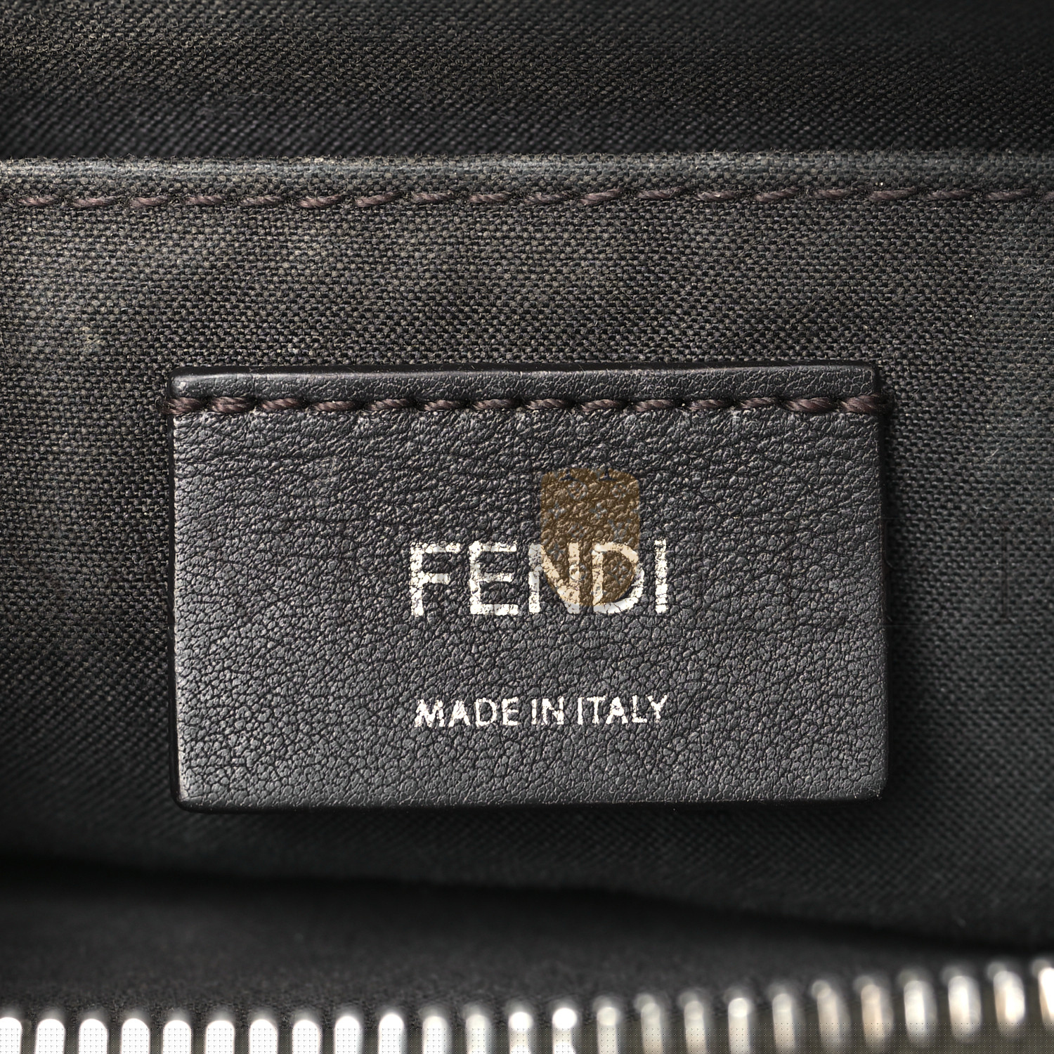 f**di vitello D01ce bi-color ff 1974 embossed mini by the way boston bag maya black (22*14*10cm)