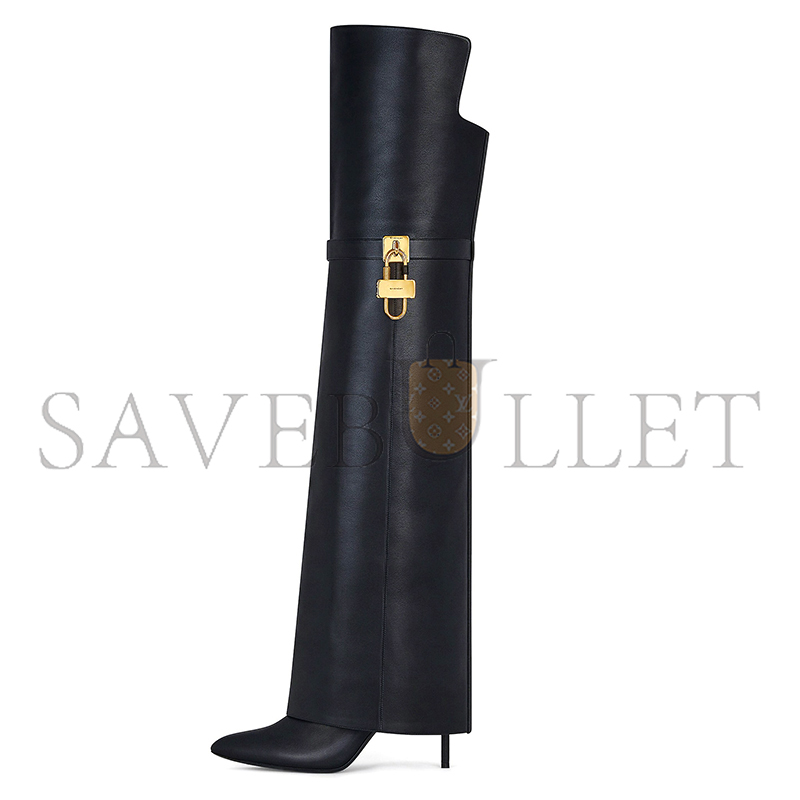 G1uenchy shark lock stiletto over-the-knee boots in leather be703re223-001