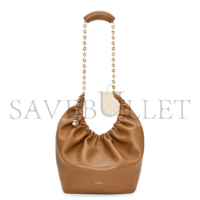 L0ew* medium soft nappa sheep leather squeeze bag a914q37x01-01(34*33*13.5cm)