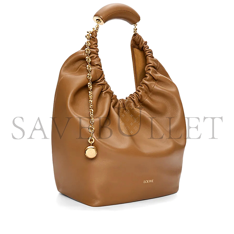 L0ew* medium soft nappa sheep leather squeeze bag a914q37x01-01(34*33*13.5cm)