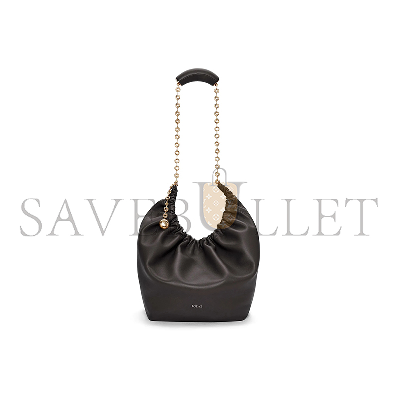 L0ew* medium soft nappa sheep leather squeeze bag a914q37x01-1100 (34*33*13.5cm)